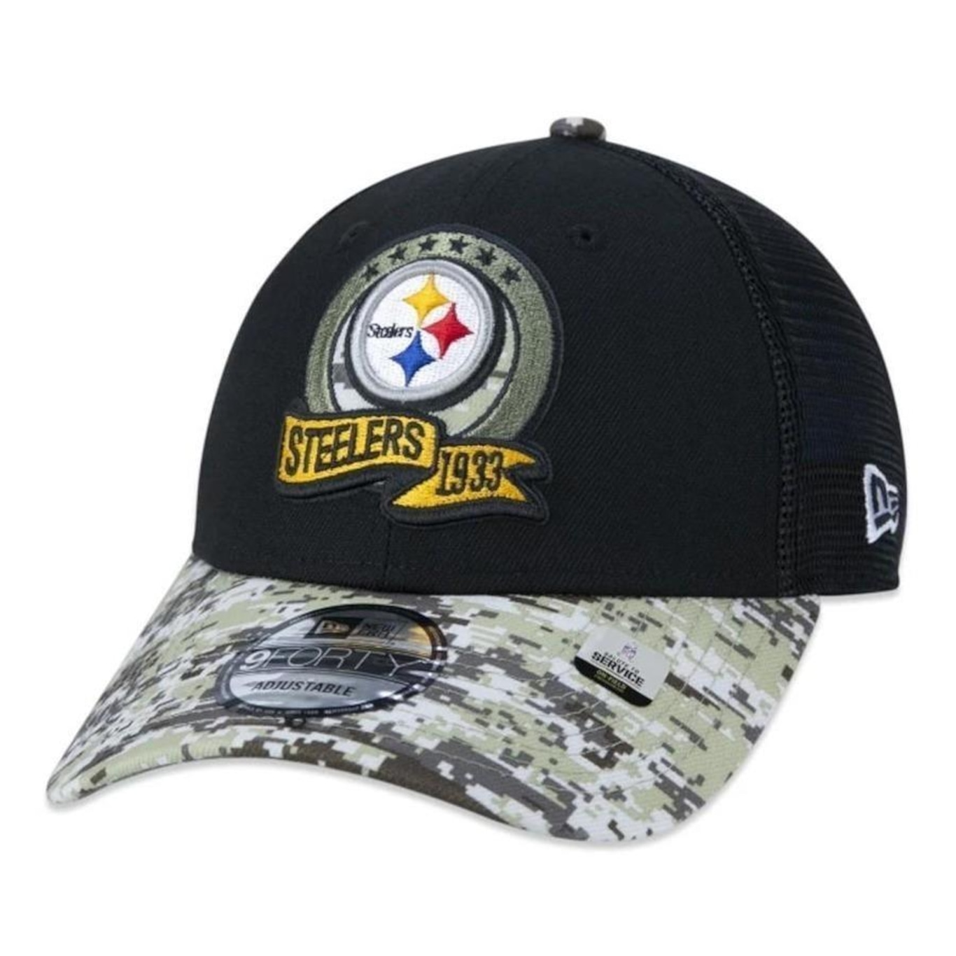 Boné New Era Pittsburgh Steelers 940 Salute To Service - Snapback - Adulto - Foto 2