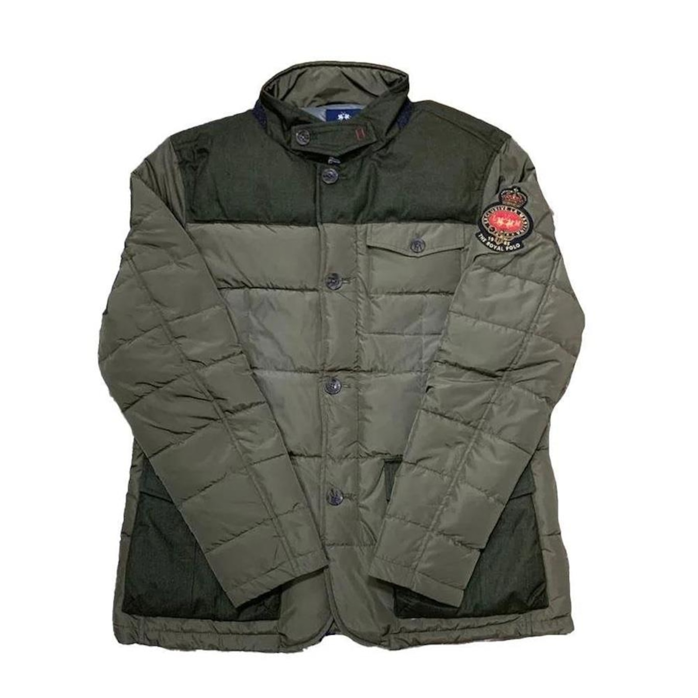 Jaqueta sem Capuz Puffer La Martina Nylon Bordado - Masculina - Foto 1