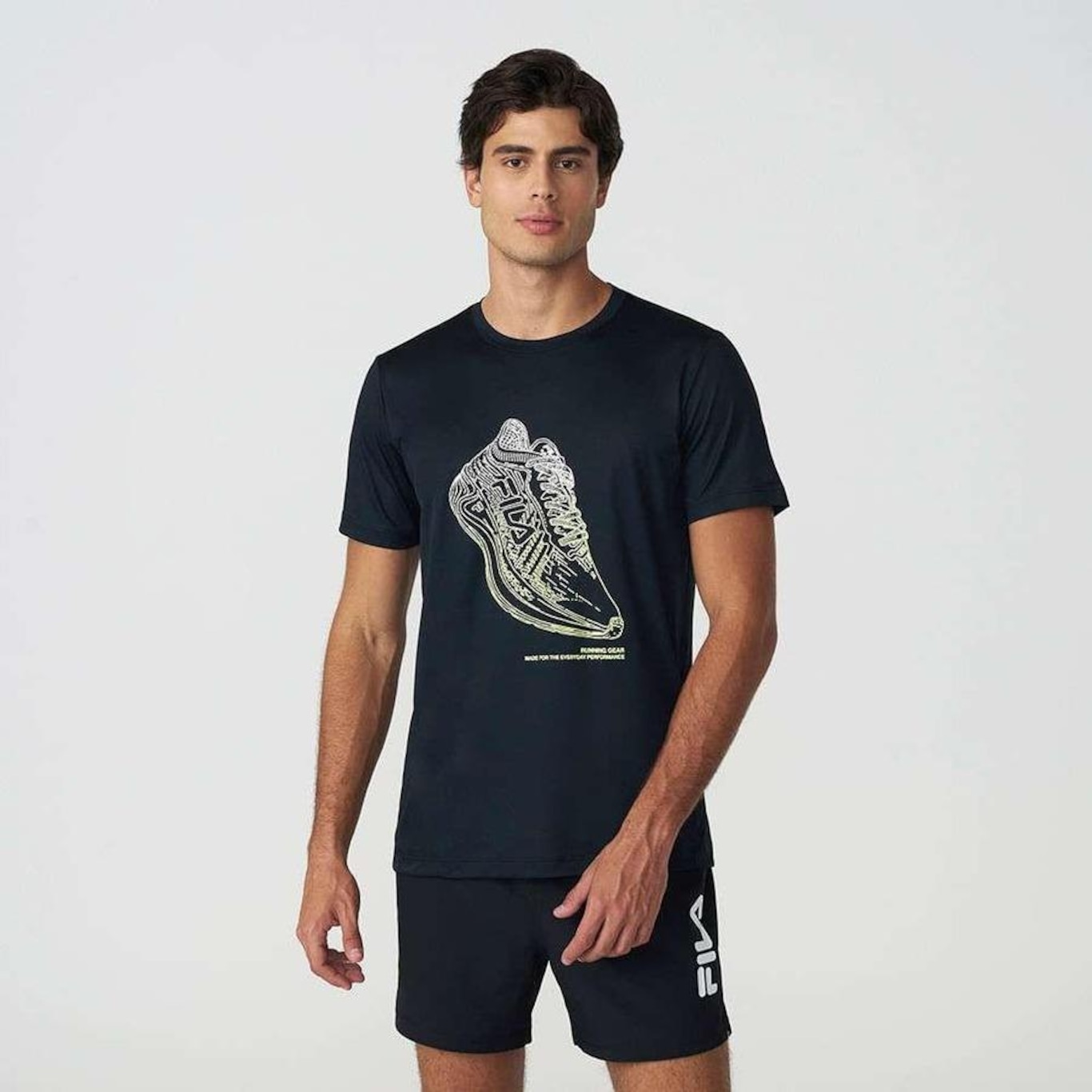 Camiseta Fila Basic Run Print - Masculina - Foto 1