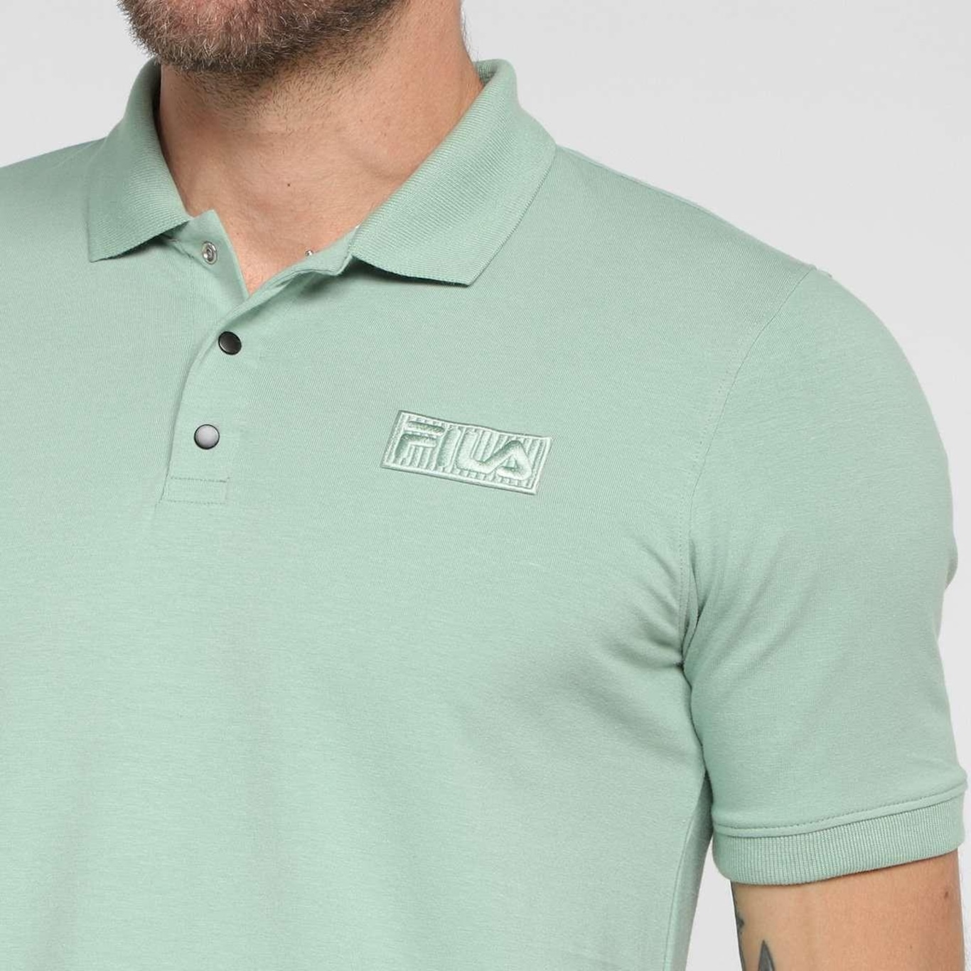 Camisa Polo Fila Manga Curta Essencial Slim - Masculina - Foto 3