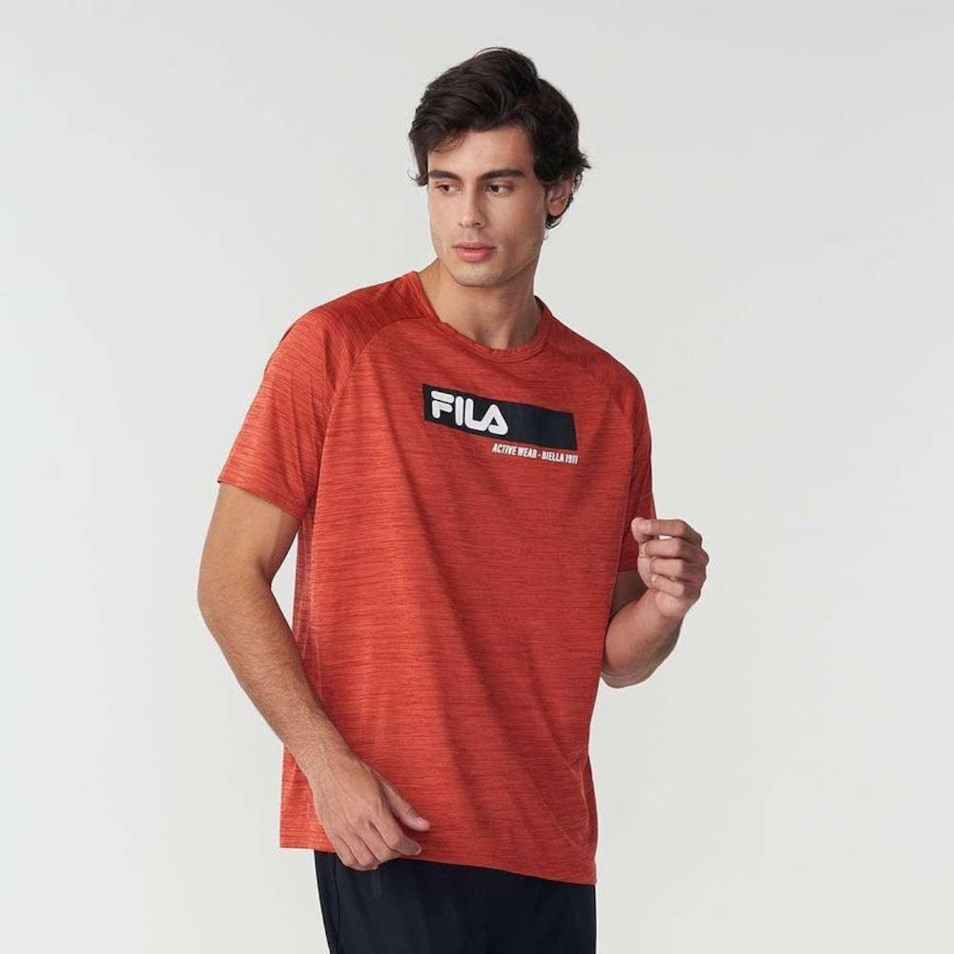 Camiseta Fila Manga Curta Sport Melange - Masculina - Foto 1