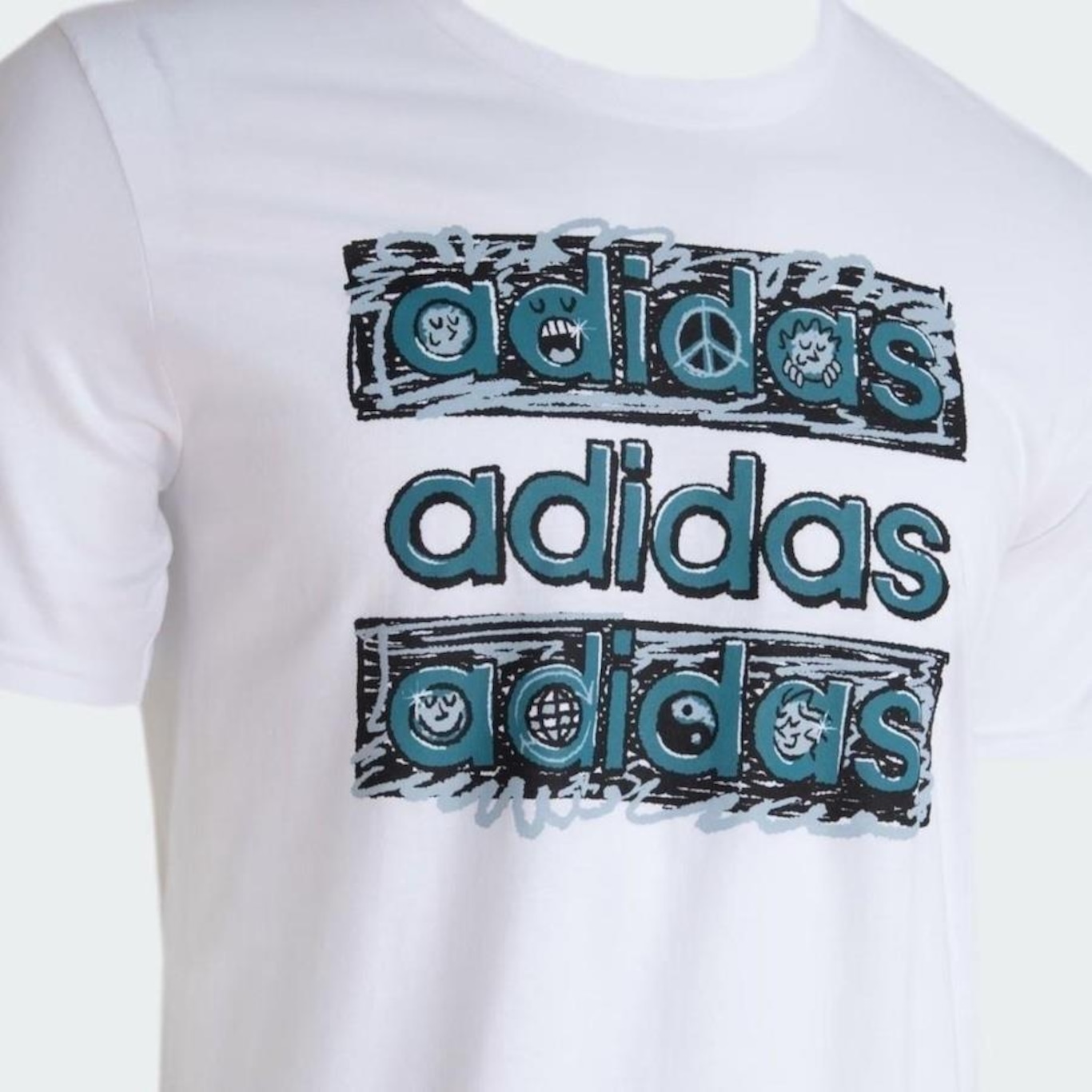 Camiseta Masculina adidas Manga Curta Doodle - Foto 3