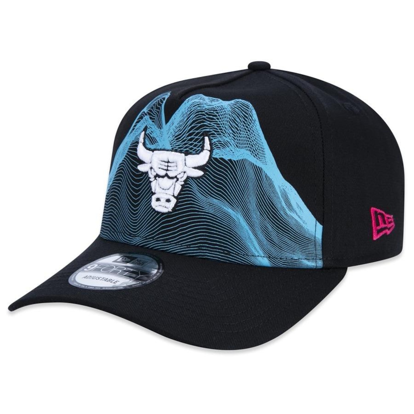 Boné Aba Curva New Era 9Forty A-Frame Nba Chicago Bulls Tecnologic - Snapback - Masculino - Foto 1