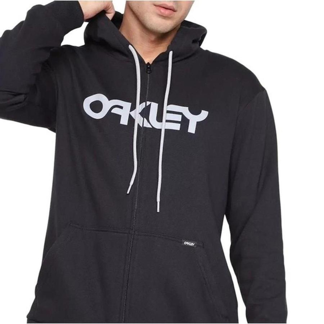 Jaqueta de Moletom com Capuz Oakley Canguru Mark Hoodie Out - Masculina - Foto 1