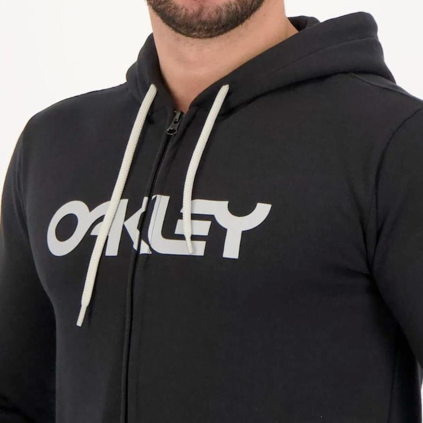 Jaqueta de Moletom com Capuz Oakley Canguru Mark Hoodie Out - Masculina - Foto 3