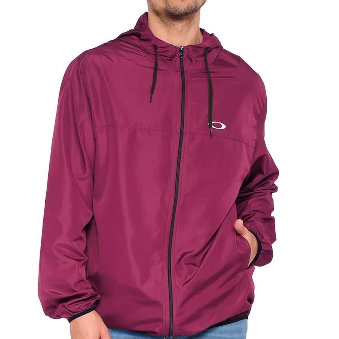 Jaqueta Corta Vento com Capuz Oakley Windbreaker Rhone - Masculina - Foto 1