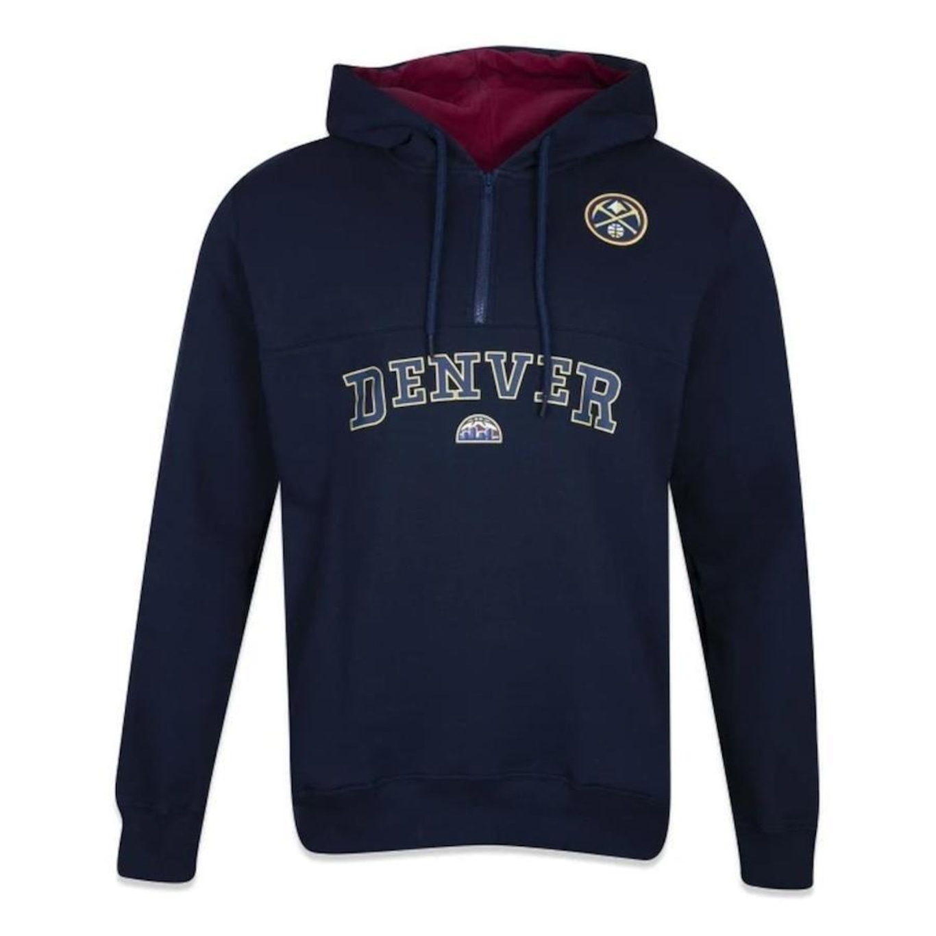 Blusão de Moletom com Capuz New Era Denver Nuggets Back To School - Masculino - Foto 1