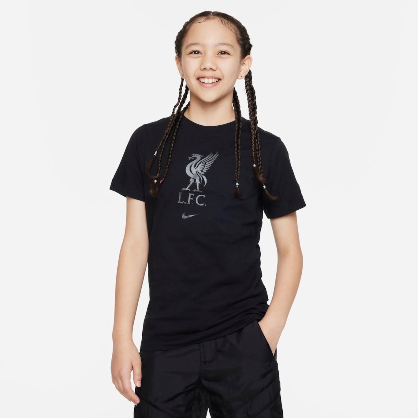 Camiseta Nike Liverpool Crest - Infantil - Foto 1