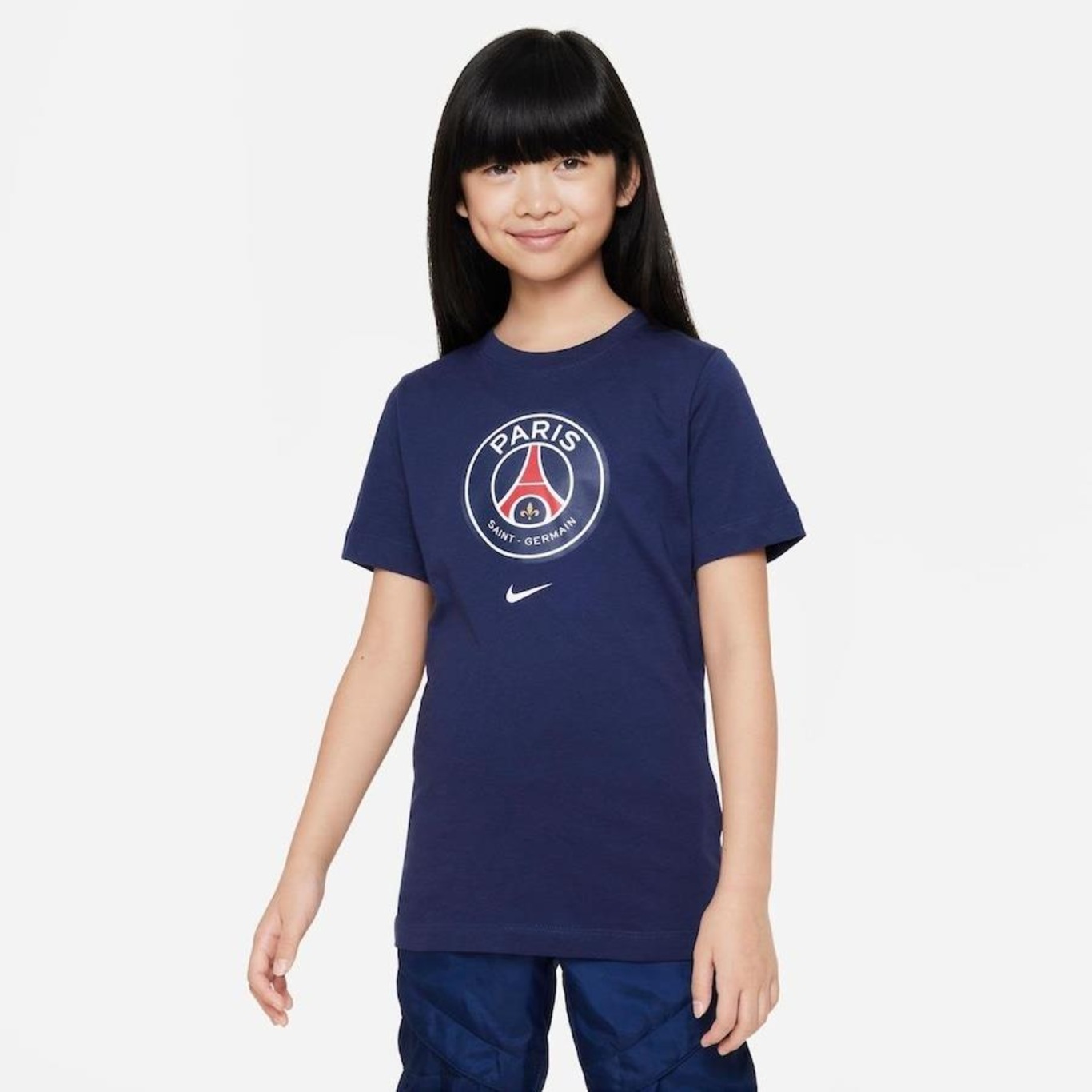 Camiseta Nike Psg Crest - Infantil - Foto 1