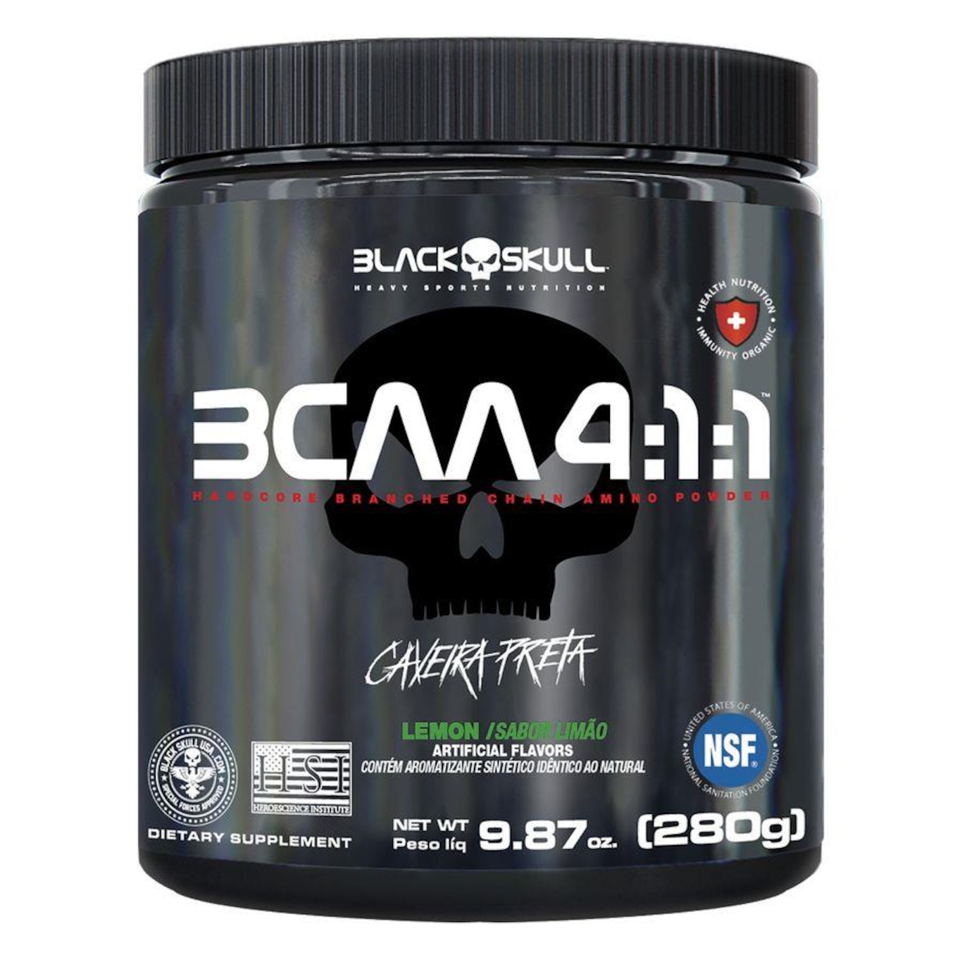 BCAA 4:1:1 - Aminoácidos - Black Skull - 280G - Foto 1