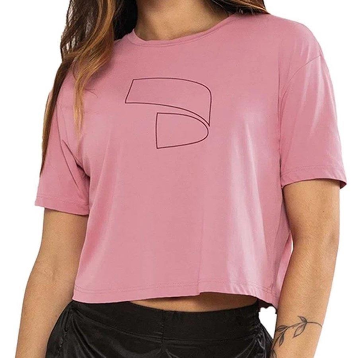 Blusa Cropped Alto Giro Skin Fit - Feminina - Foto 2