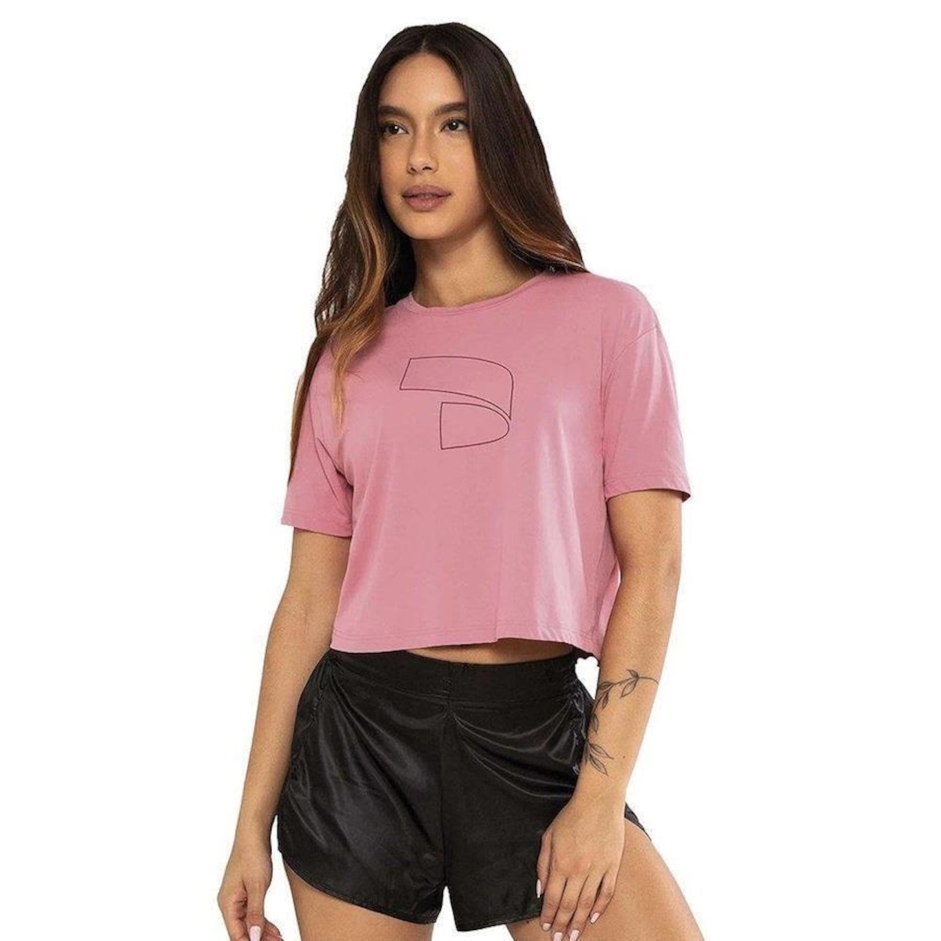 Blusa Cropped Alto Giro Skin Fit - Feminina - Foto 3