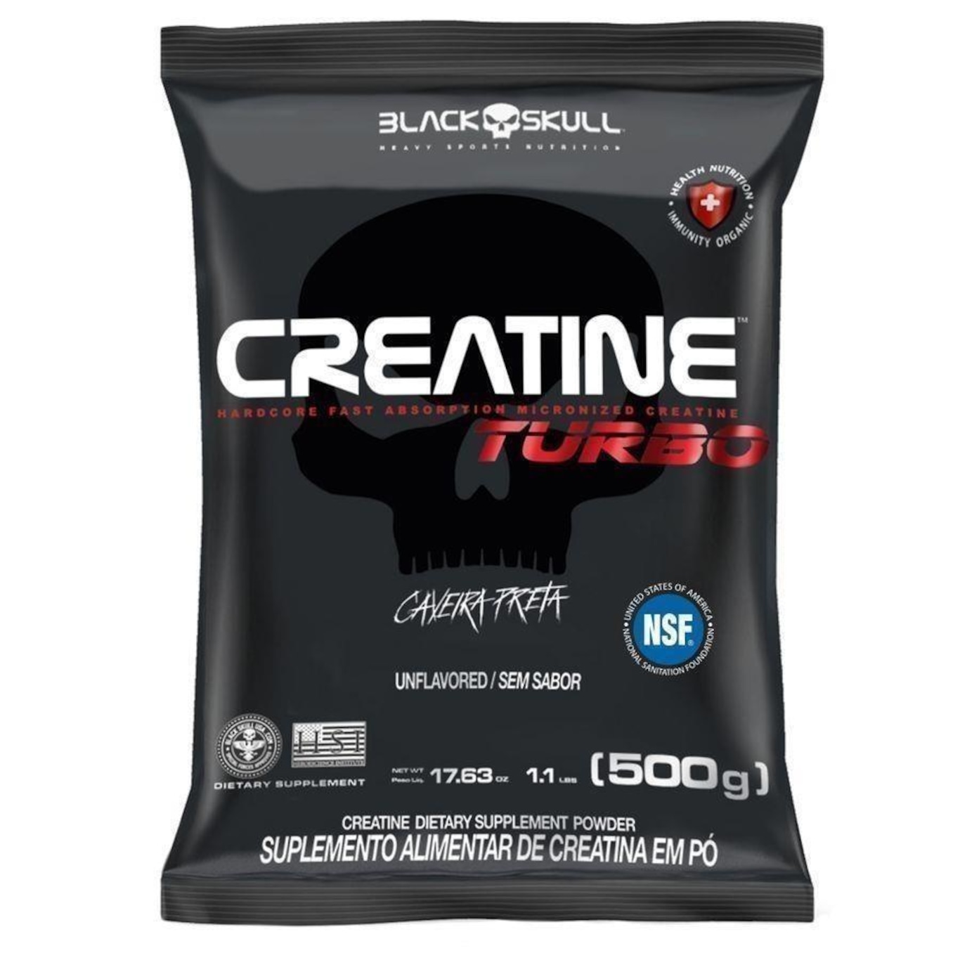 Creatina Turbo Black Skull - 500G - Foto 1