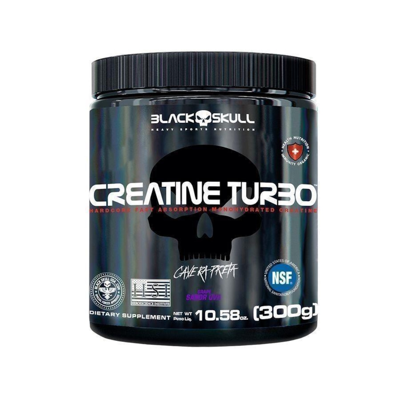 Creatina Turbo Black Skull - 300G - Foto 1