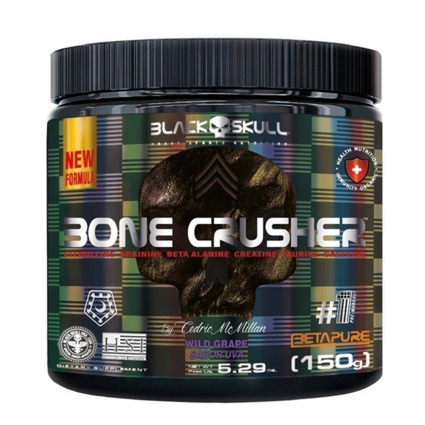 PRE TREINO BLAC BONE CRUSH - Foto 1