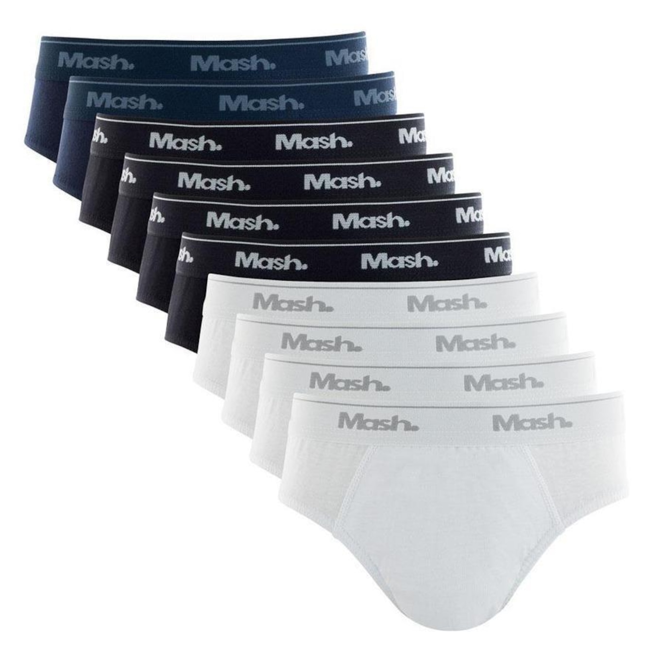 Kit de Cuecas Slip Mash - 10 Unidades - Infantil - Foto 1