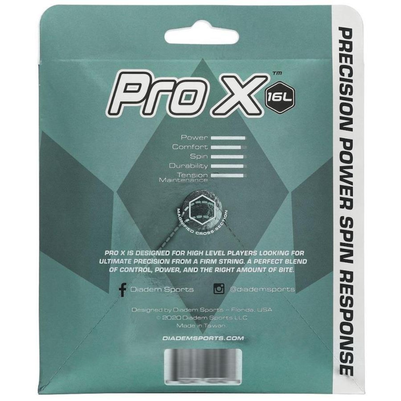 Corda para Raquete de Tênis Diadem Pro X 16L 1.25Mm - Set Individual - Foto 1