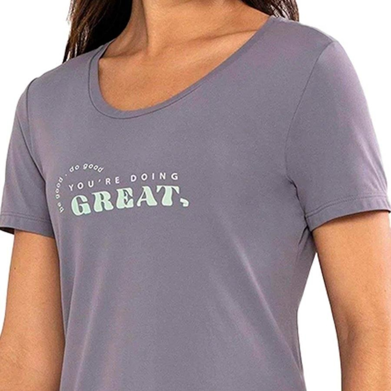 Camiseta Alto Giro Skin Fit - Feminina - Foto 3