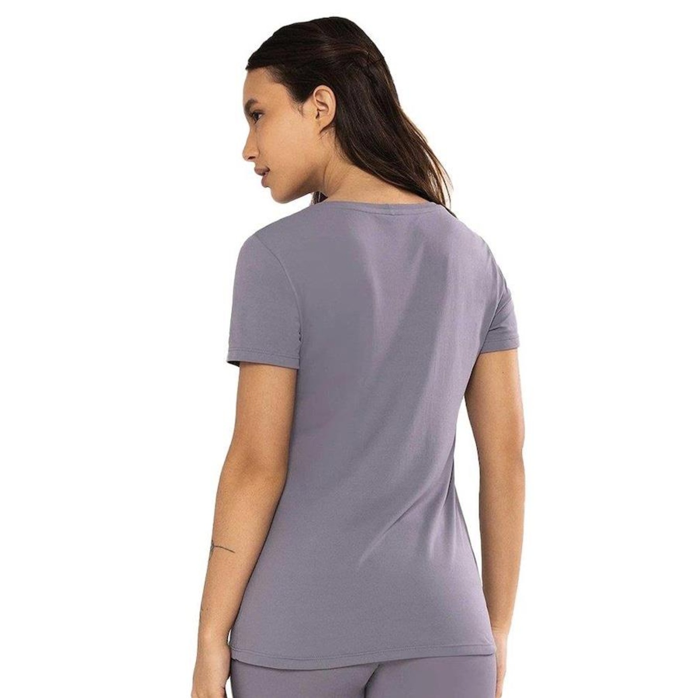 Camiseta Alto Giro Skin Fit - Feminina - Foto 4