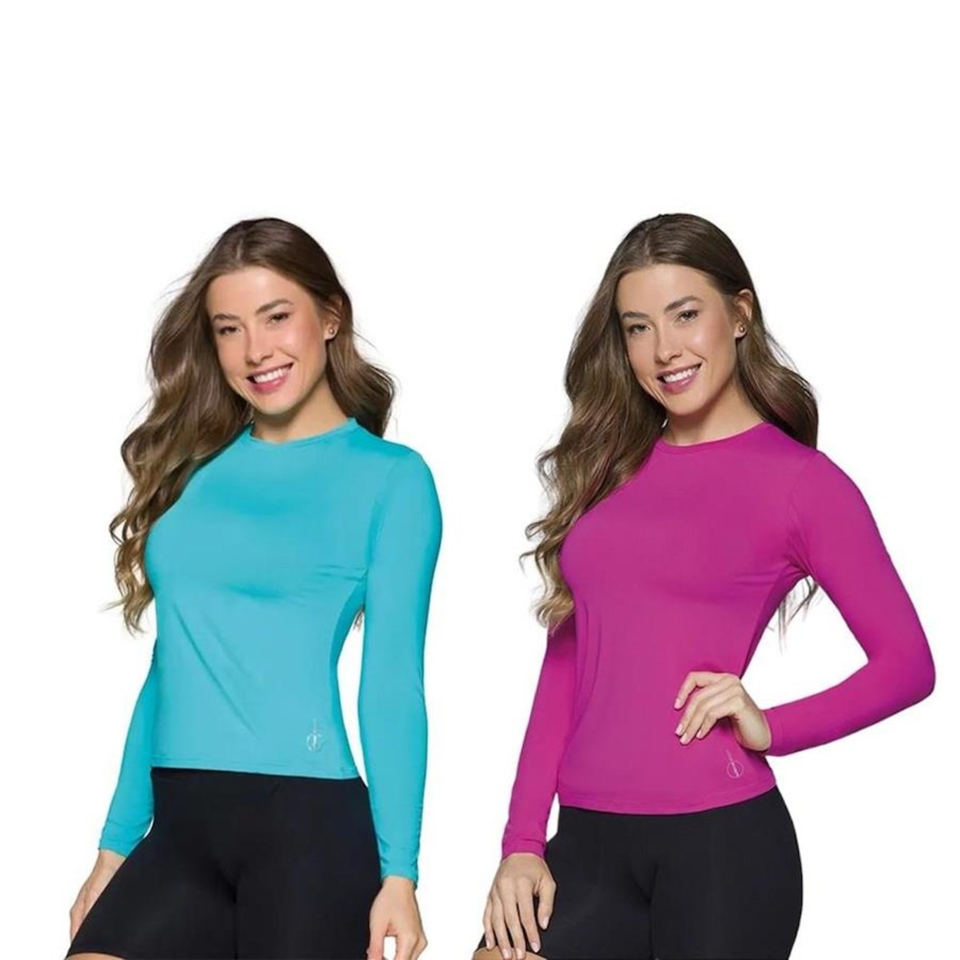 Kit Camisas Térmicas Selene Proteção Uv50+ - 2 Unidades - Feminino - Foto 1