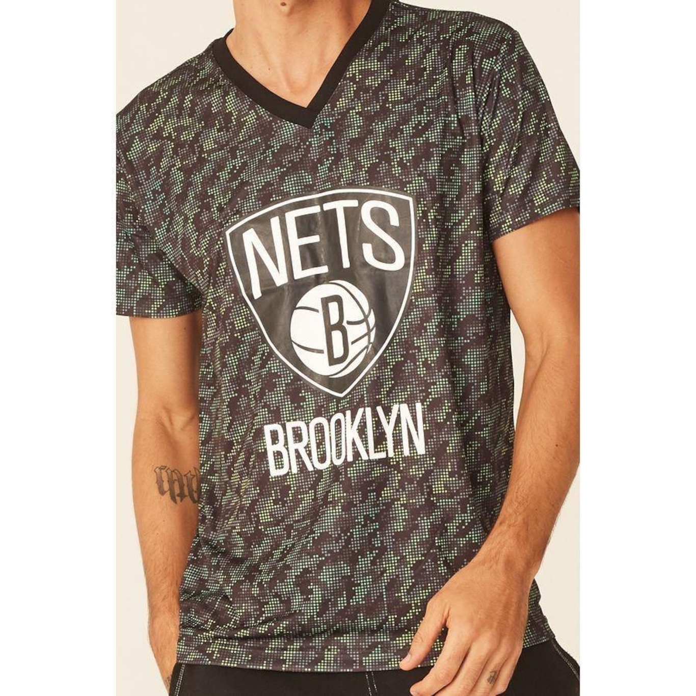 Camiseta NBA Especial Estampada Brooklyn Nets - Masculina - Foto 1