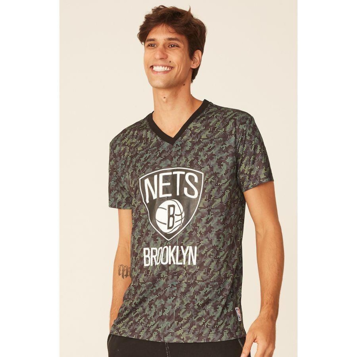 Camiseta NBA Especial Estampada Brooklyn Nets - Masculina - Foto 3