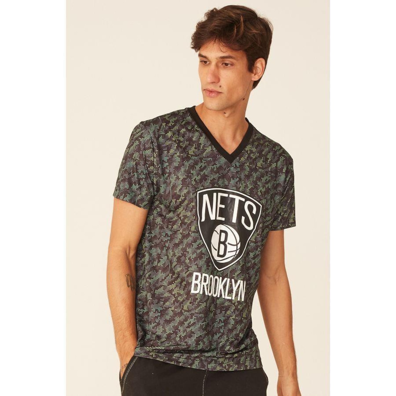 Camiseta NBA Especial Estampada Brooklyn Nets - Masculina - Foto 4