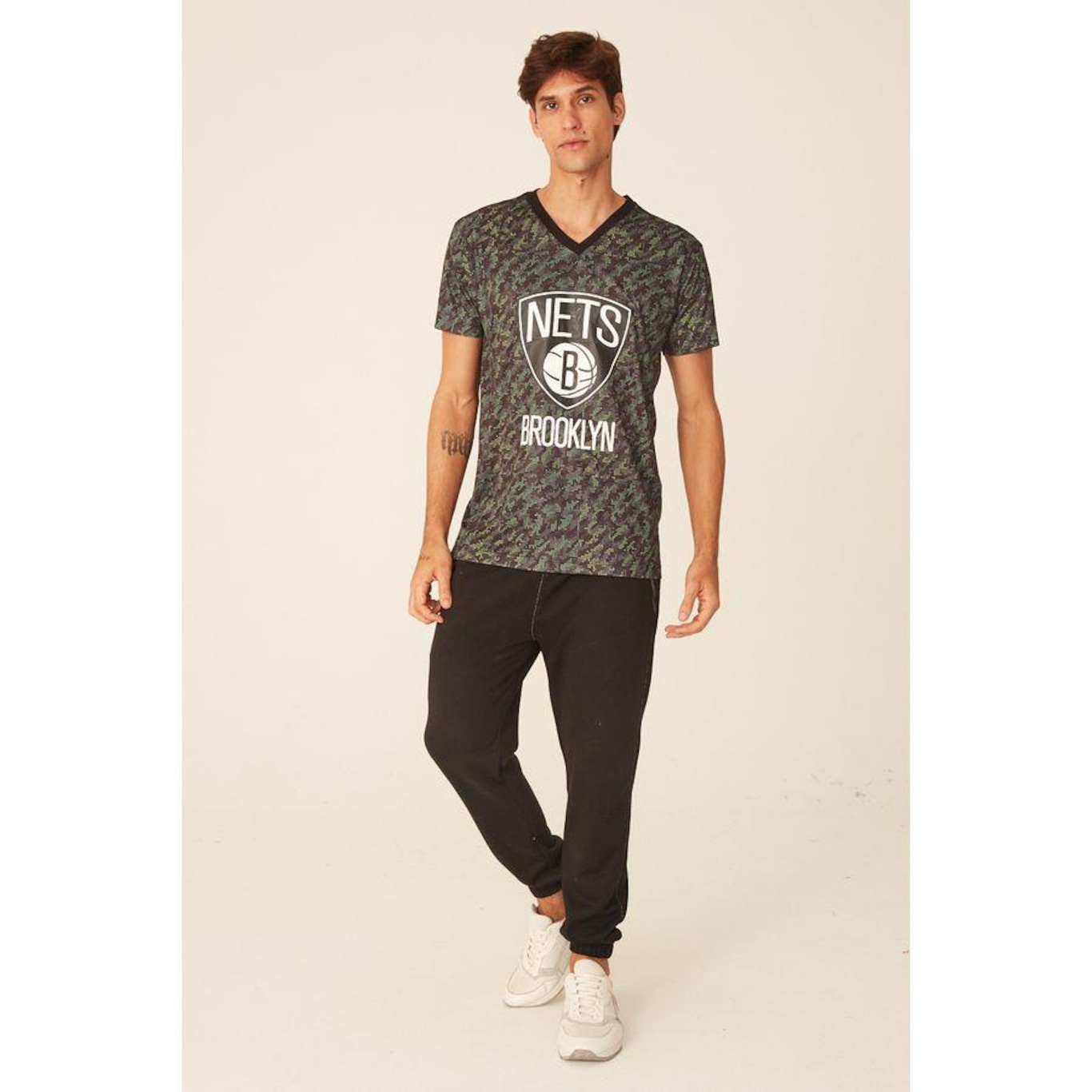 Camiseta NBA Especial Estampada Brooklyn Nets - Masculina - Foto 5