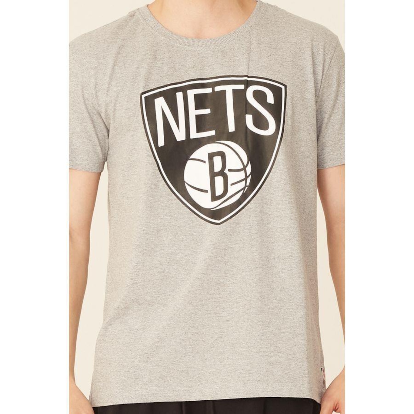 Camiseta NBA Estampada Big Logo Brooklyn Nets Casual - Masculina - Foto 2