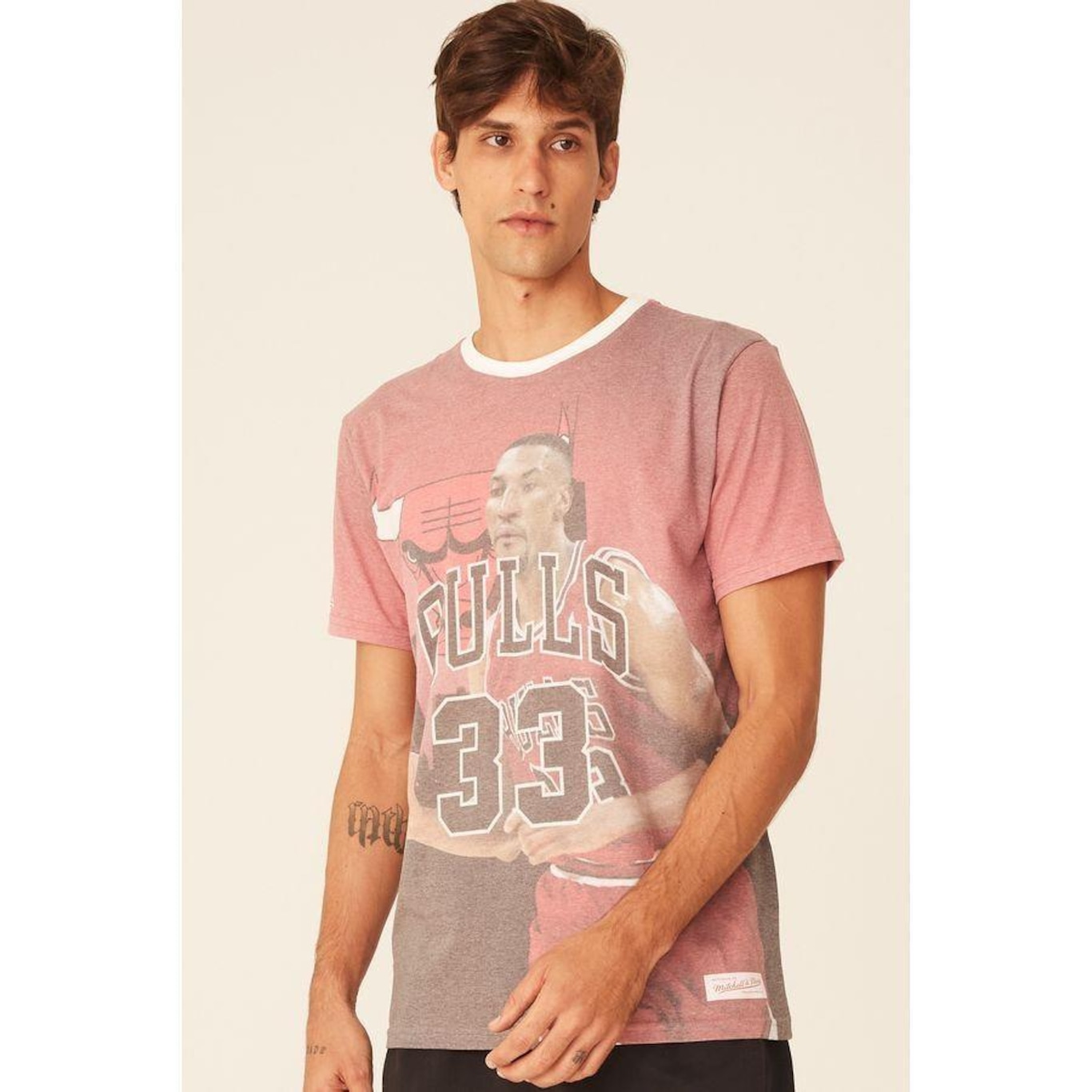 Camiseta Mitchell & Ness Estampada Chicago Bulls Scottie Pippen - Masculina - Foto 1