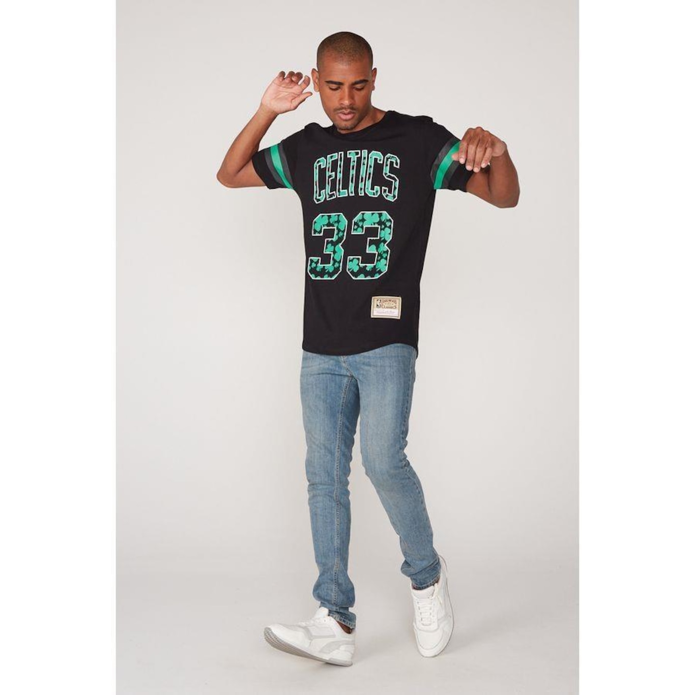 Camiseta Mitchell & Ness Especial Boston Celtics Larry Bird - Masculina - Foto 1