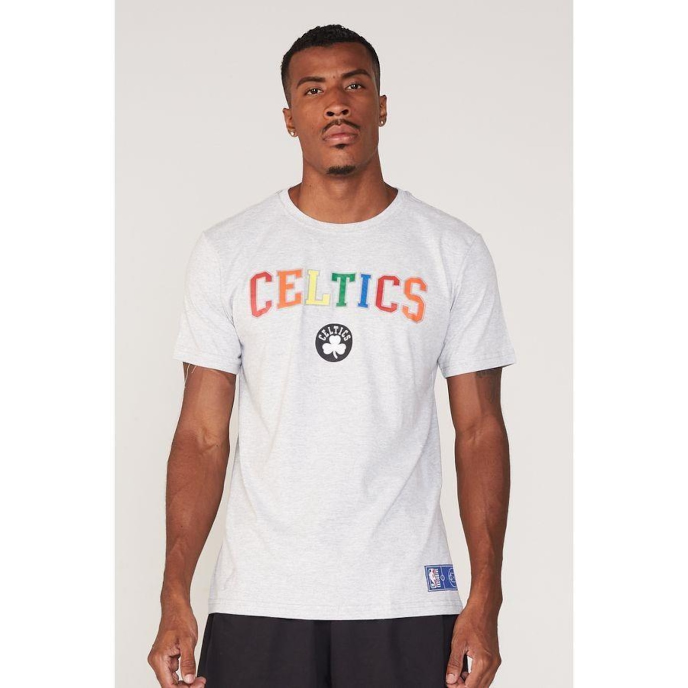 Camiseta NBA Estampada Boston Celtics Casual - Masculina - Foto 1