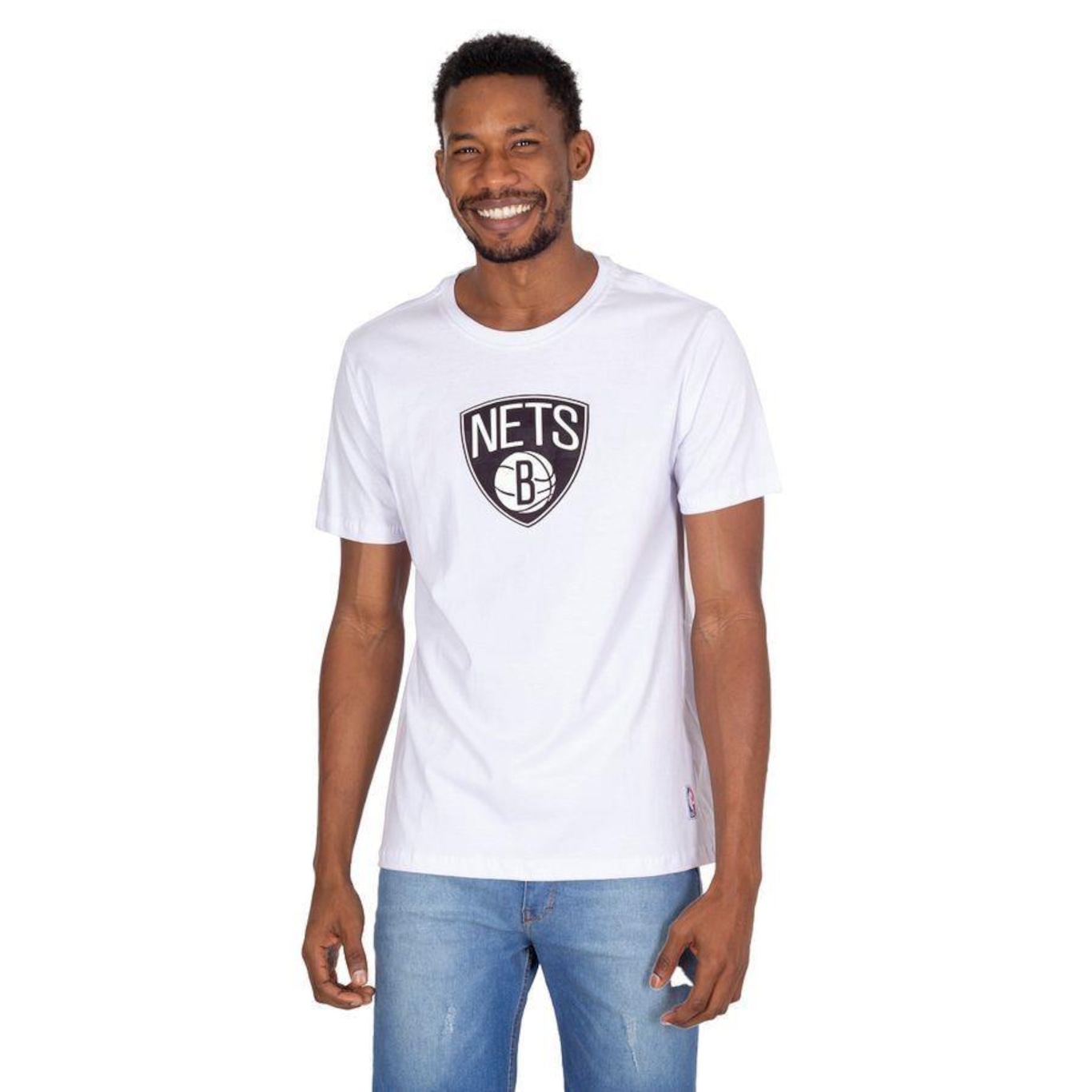 Camiseta NBA Estampada Vinil Brooklyn Nets Casual - Masculina - Foto 3