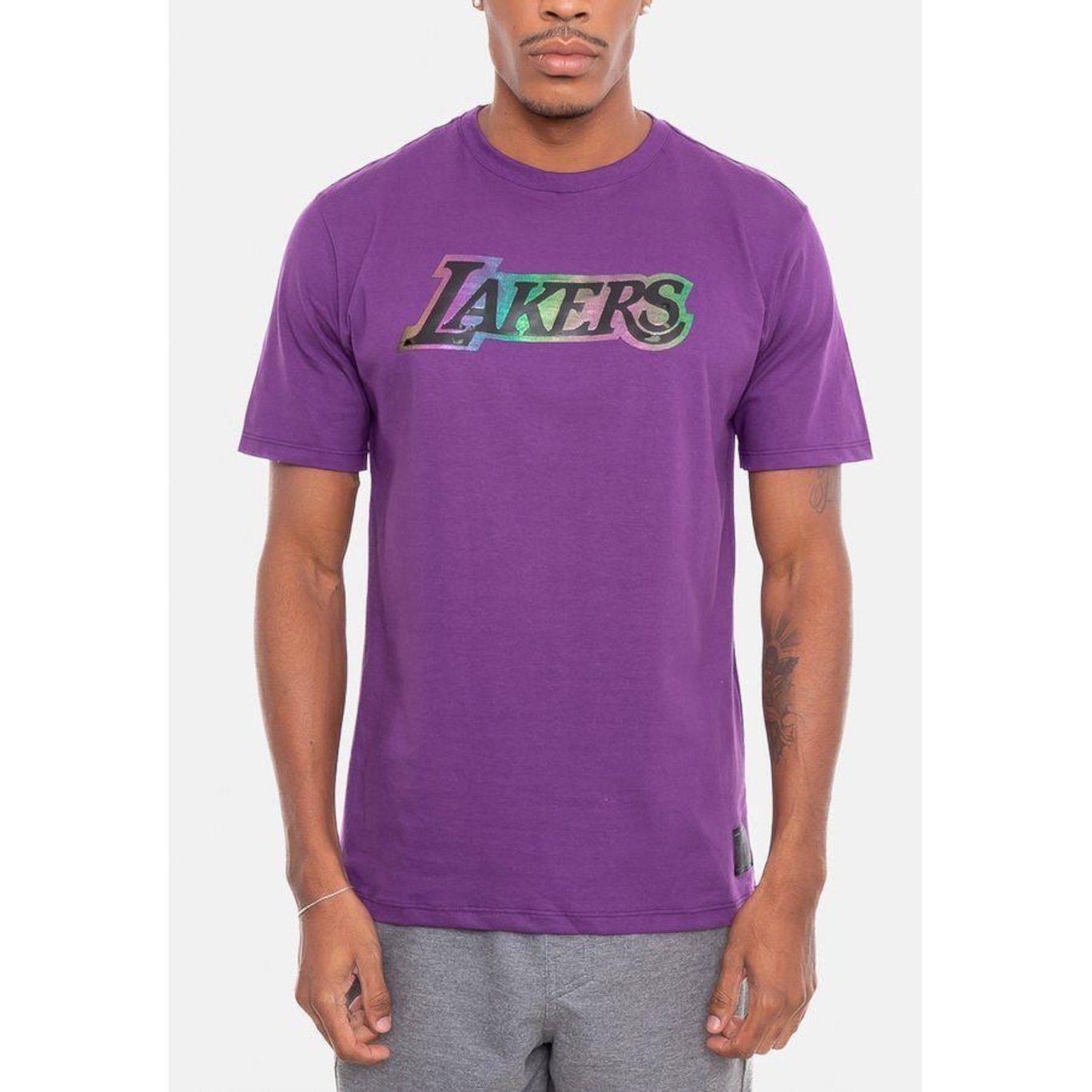 Camiseta NBA Holographic Los Angeles Lakers - Masculina - Foto 2