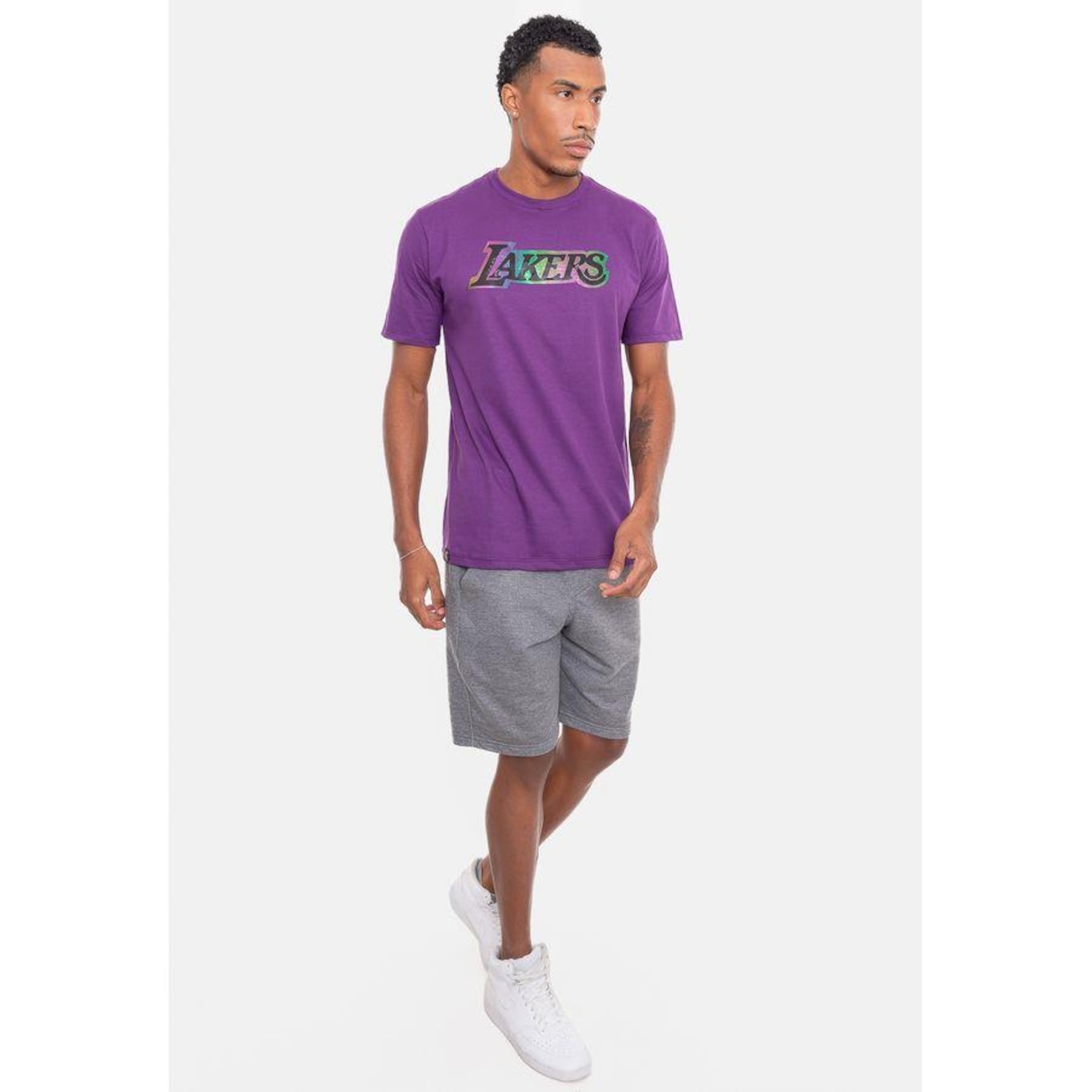 Camiseta NBA Holographic Los Angeles Lakers - Masculina - Foto 5