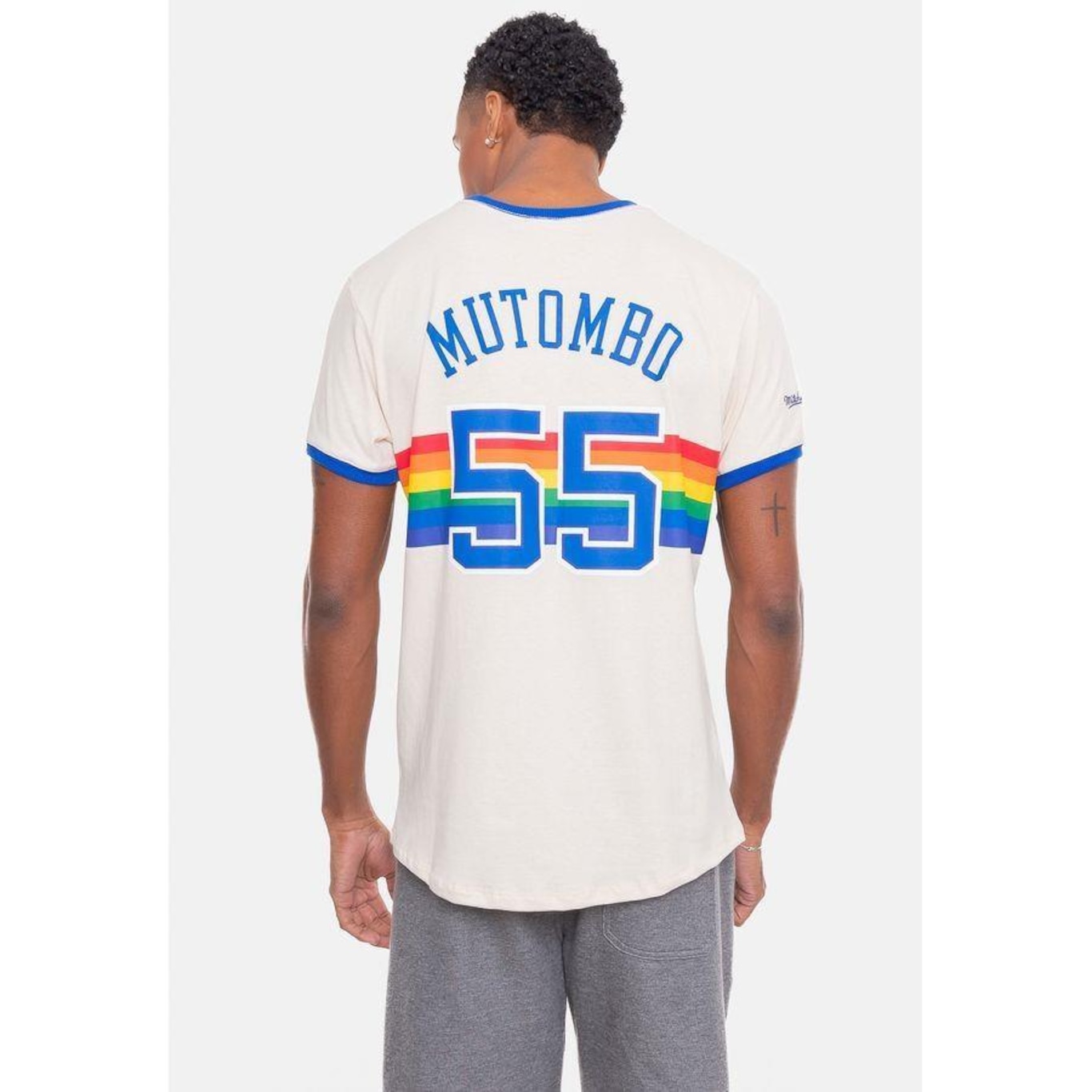 Camiseta Mitchell & Ness Dikembe Mutombo Denver Nuggets - Masculina - Foto 4