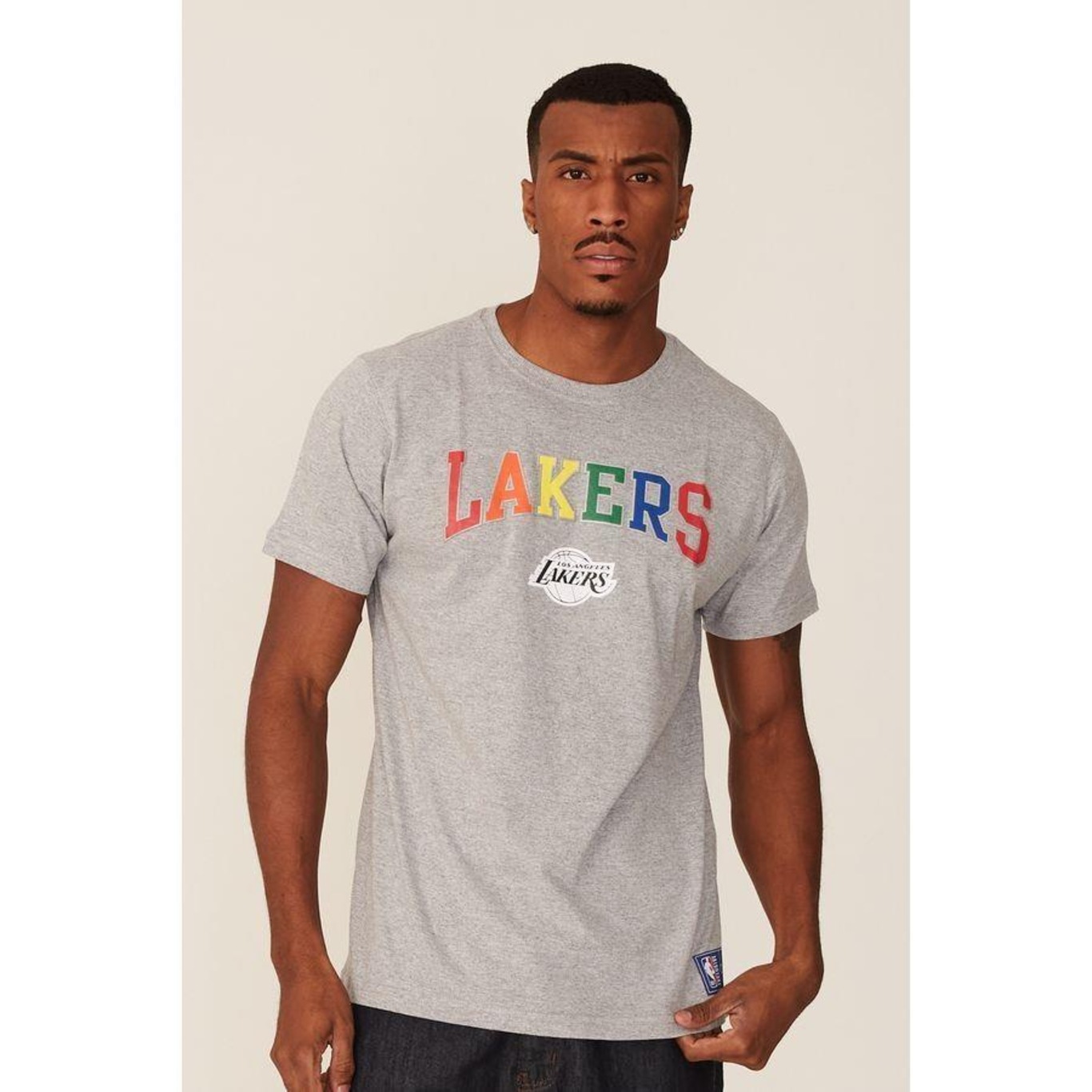 Camiseta NBA Estampada Los Angeles Lakers Casual - Masculina - Foto 2