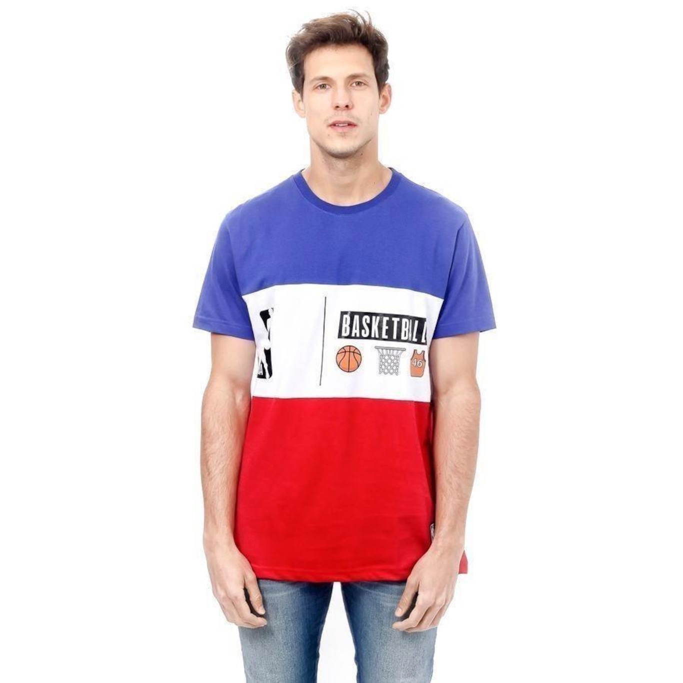 Camiseta Nba Estampada Casual - Masculina - Foto 1