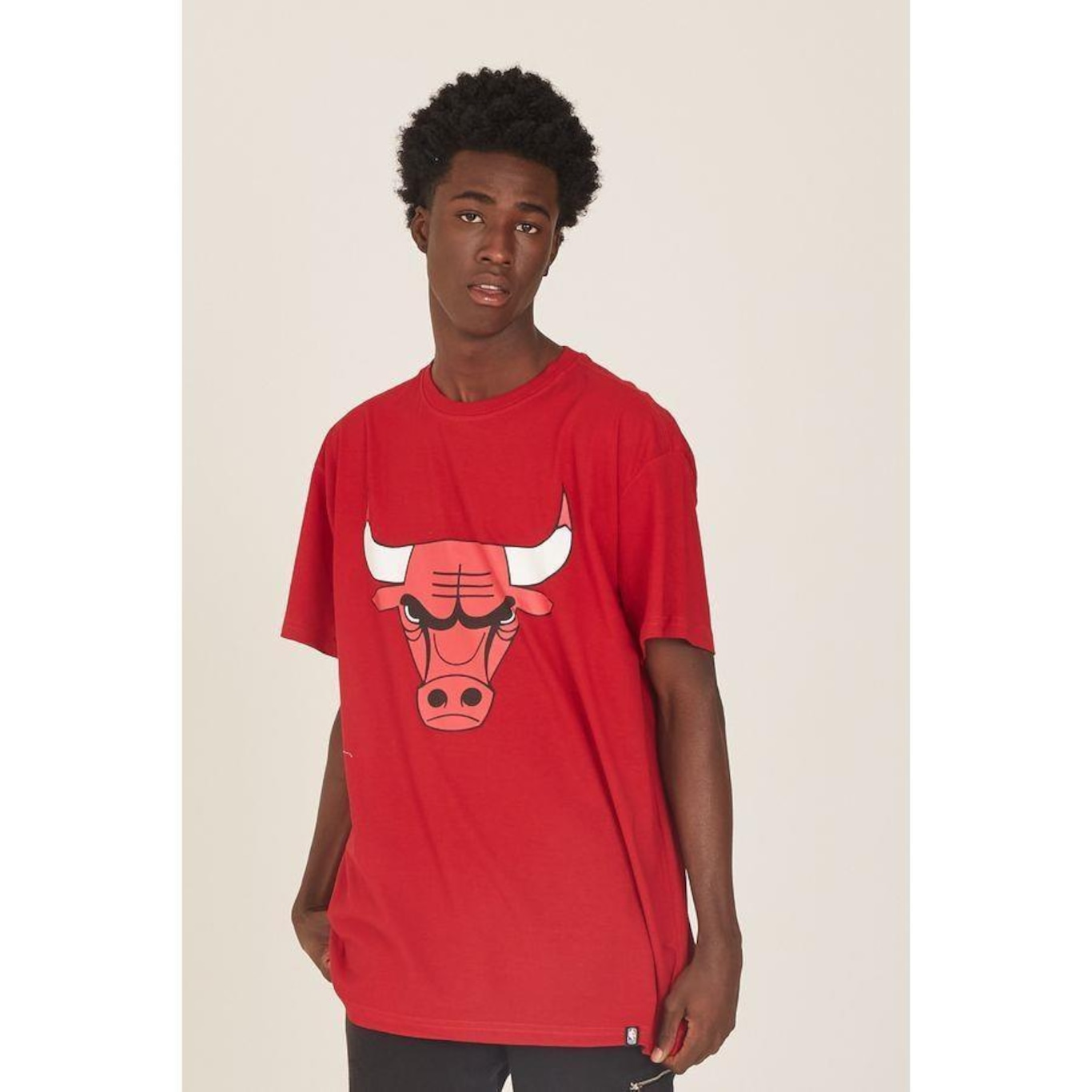 Camiseta Nba Plus Size Estampada Chicago Bulls Casual Nba - Masculina - Foto 1