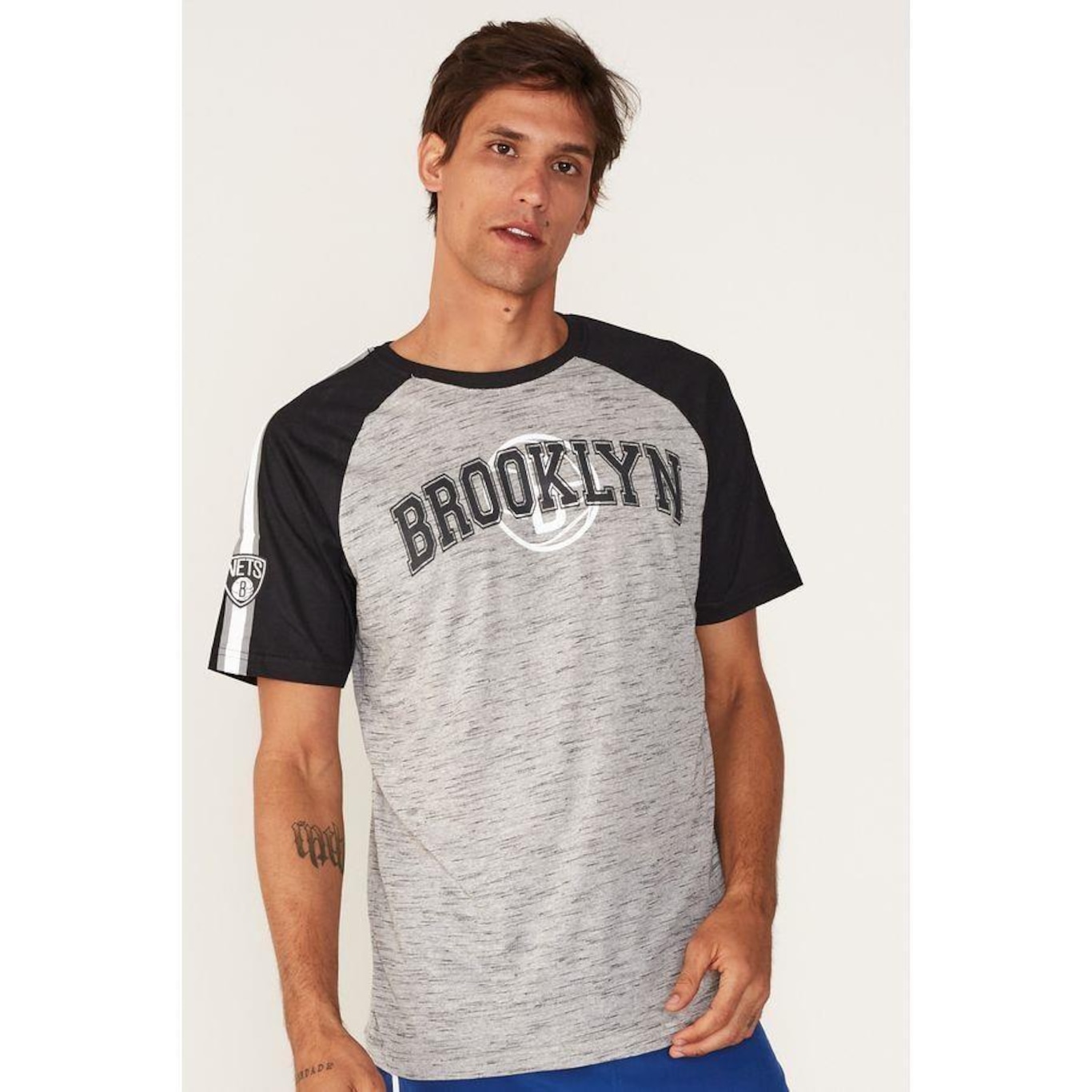 Camiseta NBA Especial Brooklyn Nets Casual - Masculina - Foto 1