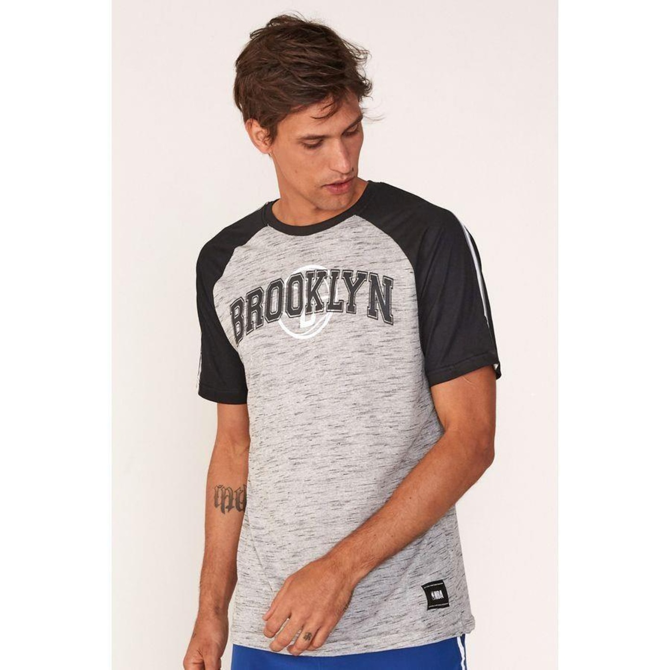 Camiseta NBA Especial Brooklyn Nets Casual - Masculina - Foto 3