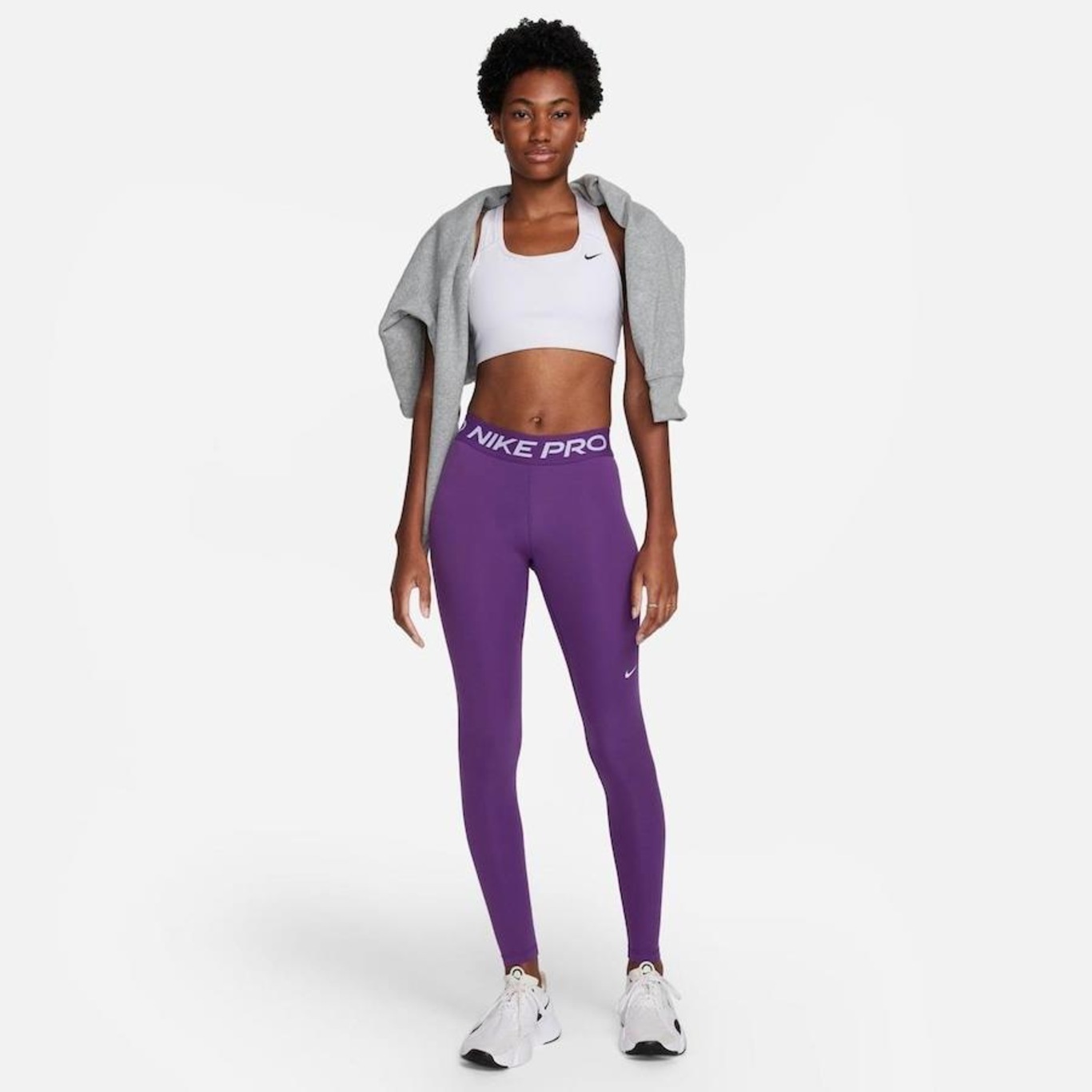 Nike Pro Training 7/8 leggings in purple