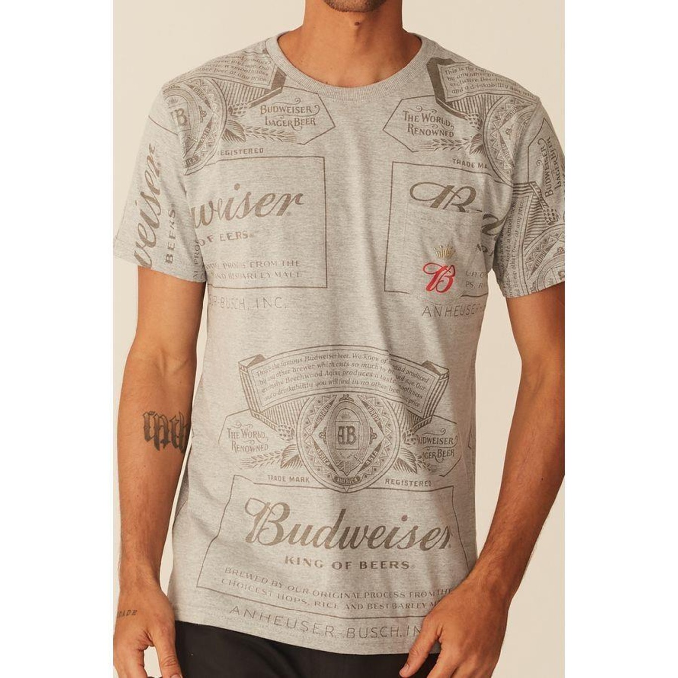 Camiseta Starter Collab Budweiser Gray - Starter - Masculina - Foto 4