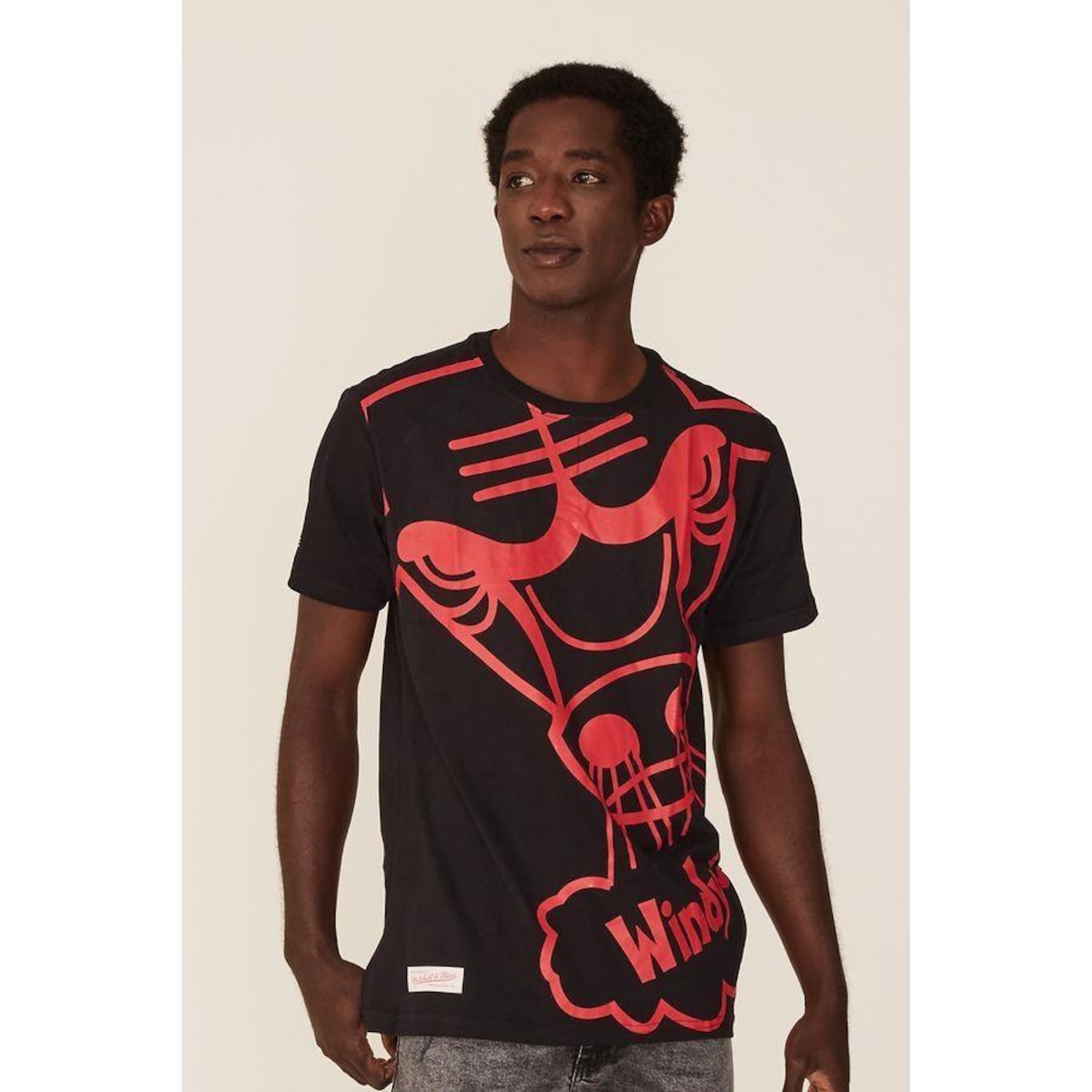 Camiseta Mitchell & Ness Estampada Windy City Chicago Bulls - Masculina - Foto 1