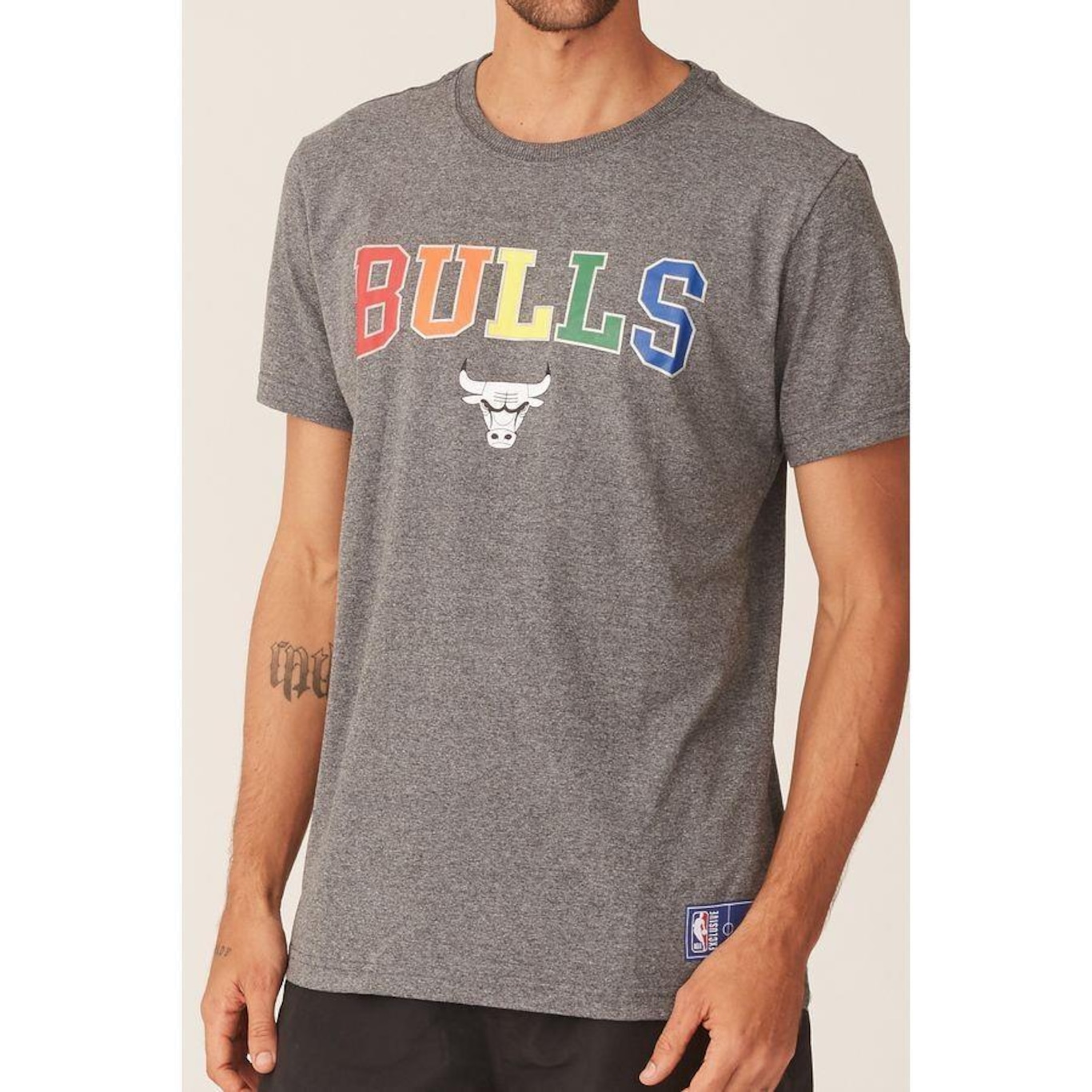 Camiseta NBA Estampada Chicago Bulls Casual - Masculina - Foto 1