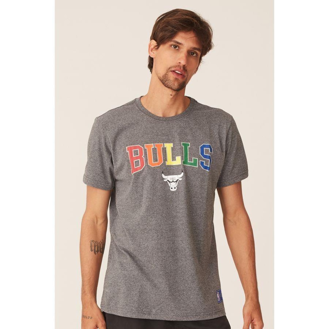 Camiseta NBA Estampada Chicago Bulls Casual - Masculina - Foto 3