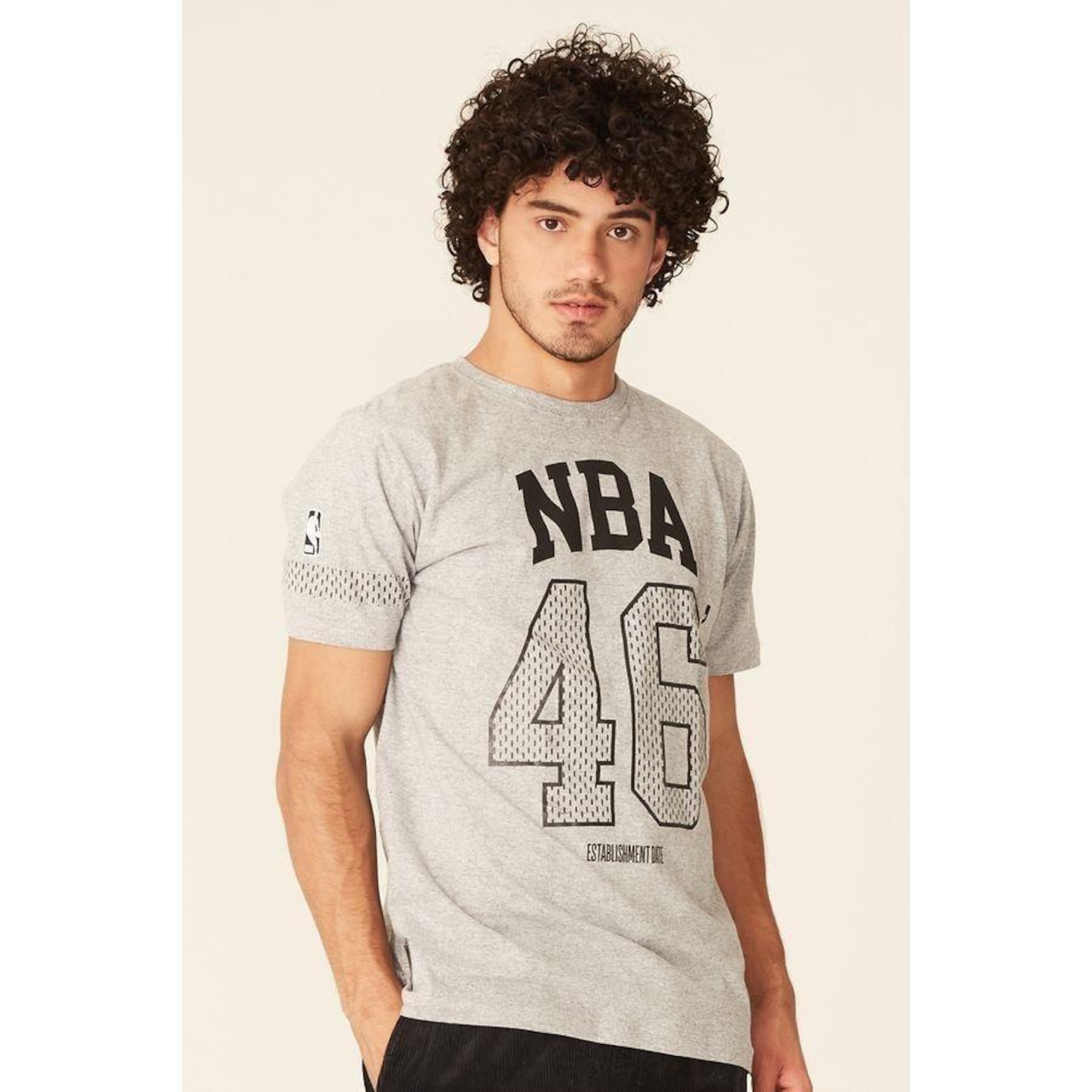 Camiseta Nba Estampada Casual - Masculina - Foto 3