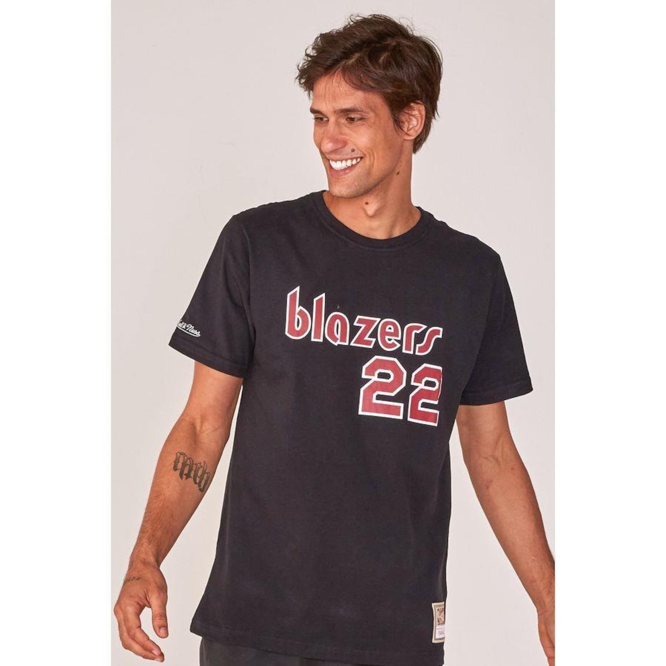 Camiseta Mitchell & Ness Especial Portland Trail Blazers - Masculina - Foto 1