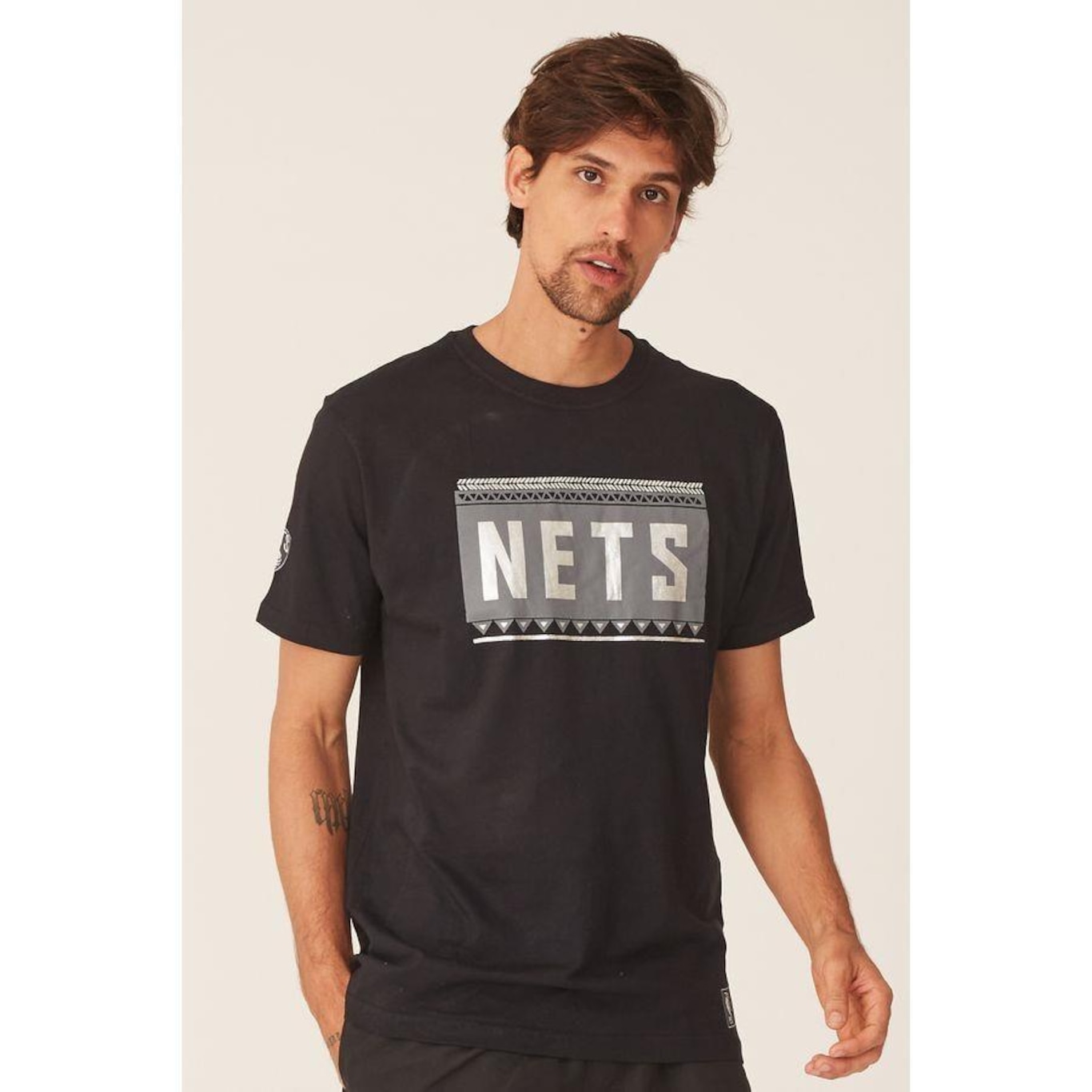 Camiseta NBA Estampada Brooklyn Nets Casual - Masculina - Foto 2