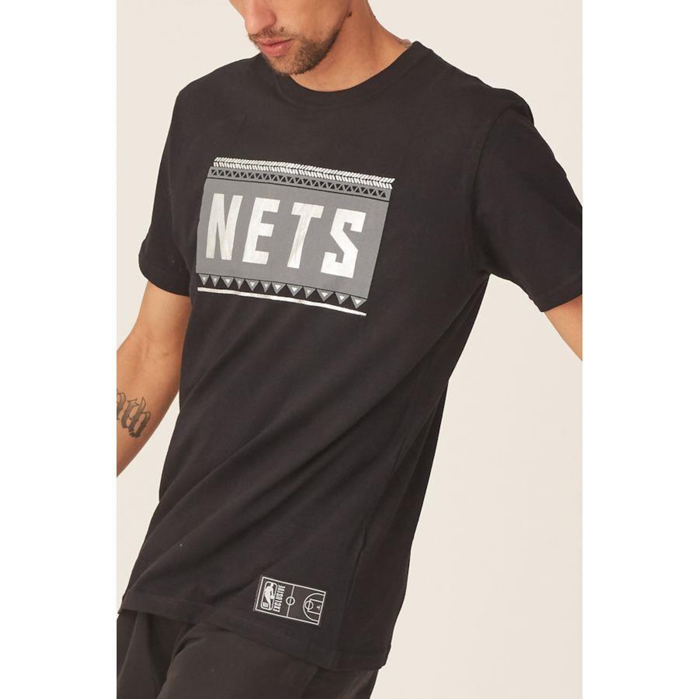 Camiseta NBA Estampada Brooklyn Nets Casual - Masculina - Foto 4